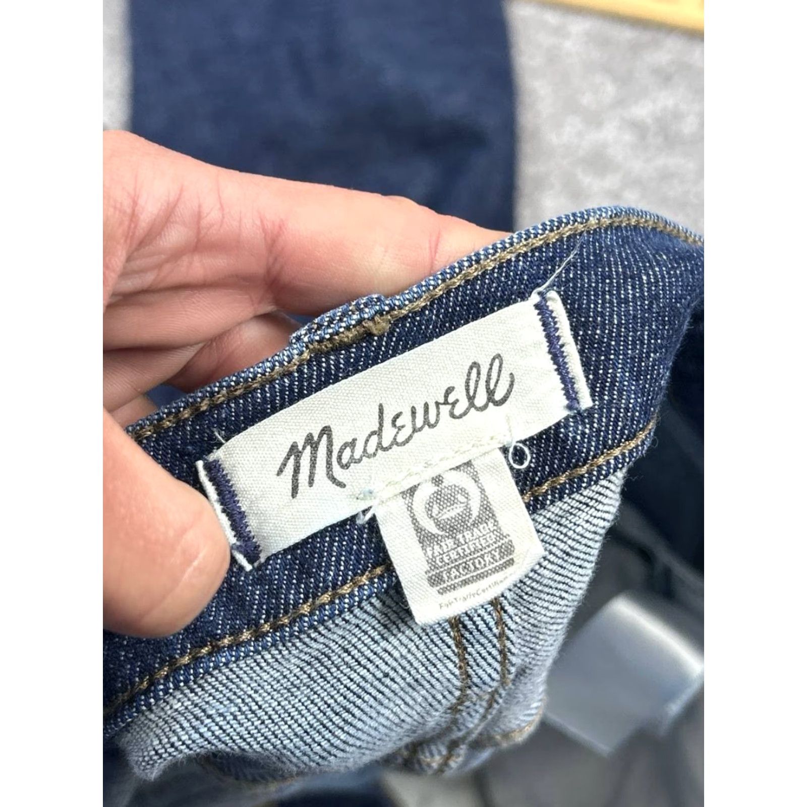 Madewell Madewell Jeans Womens 32 Tall Stovepipe Midi Rise Blue Denim Straight Leg 34x30 Vintage: No Size 24" / US 00 / IT 34 - 7 Thumbnail