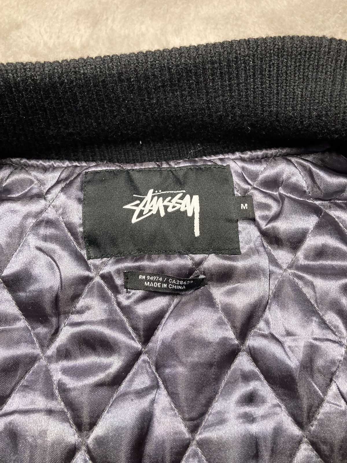 Stussy ⛩️Stüssy Varsity Wool Bomber Jacket M y2k baggy rare big logo Size US M / EU 48-50 / 2 - 6 Thumbnail
