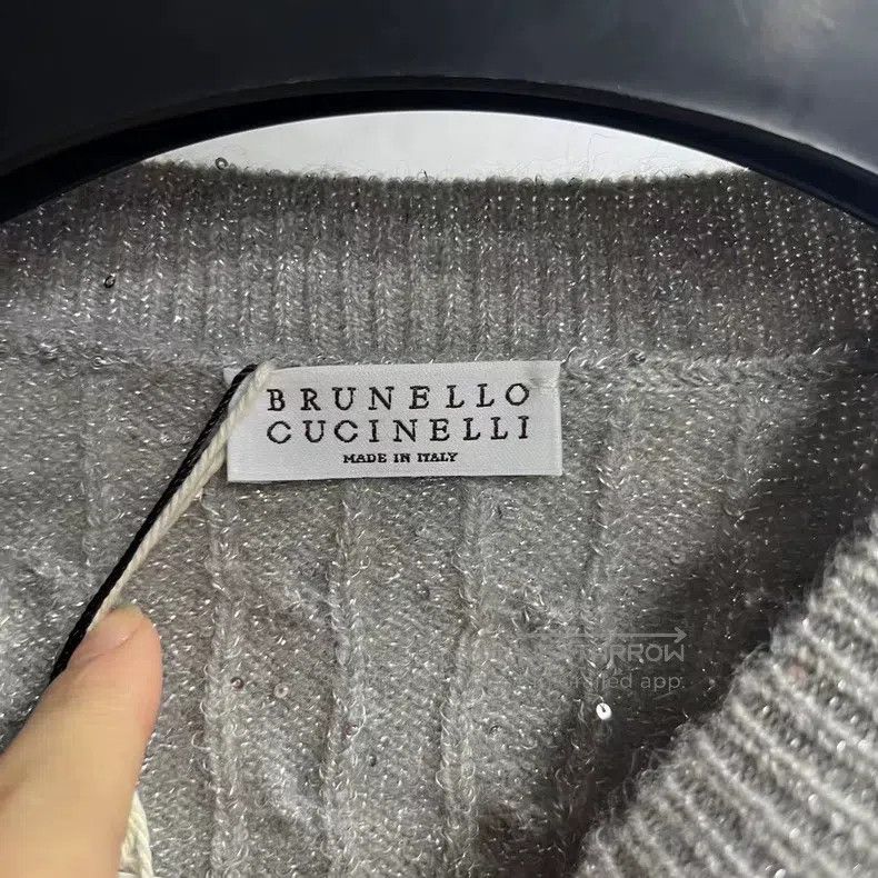 Brunello Cucinelli Brunello Cucinelli Grey Solid Color Crew Neck Drop Shoulde Size XS / US 0-2 / IT 36-38 - 5 Thumbnail