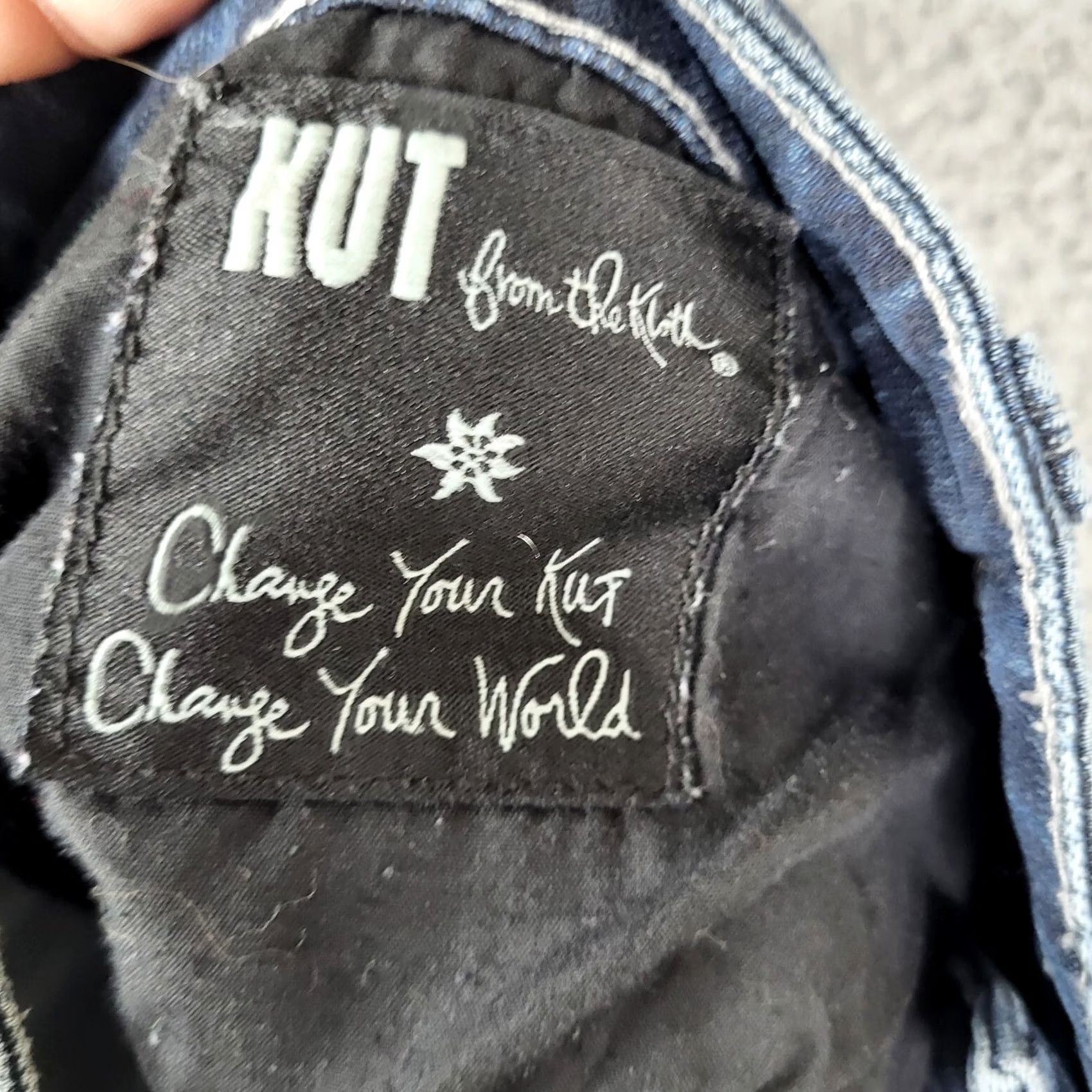Vintage KUT from the Kloth Women's Bootcut Jeans 12 Denim Blue Mid Rise Casual Regular Cotton/spandex Size 34" / US 12 / IT 48 - 2 Thumbnail