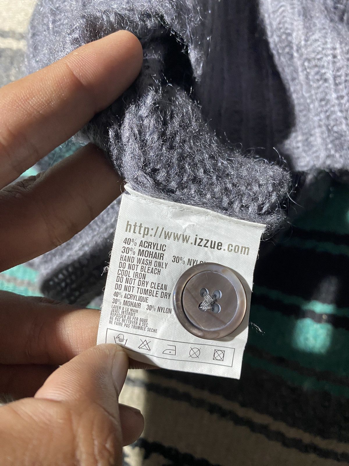 izzue 2000s Izzue - Mohair Gray Cardigan Size US M / EU 48-50 / 2 - 5 Thumbnail