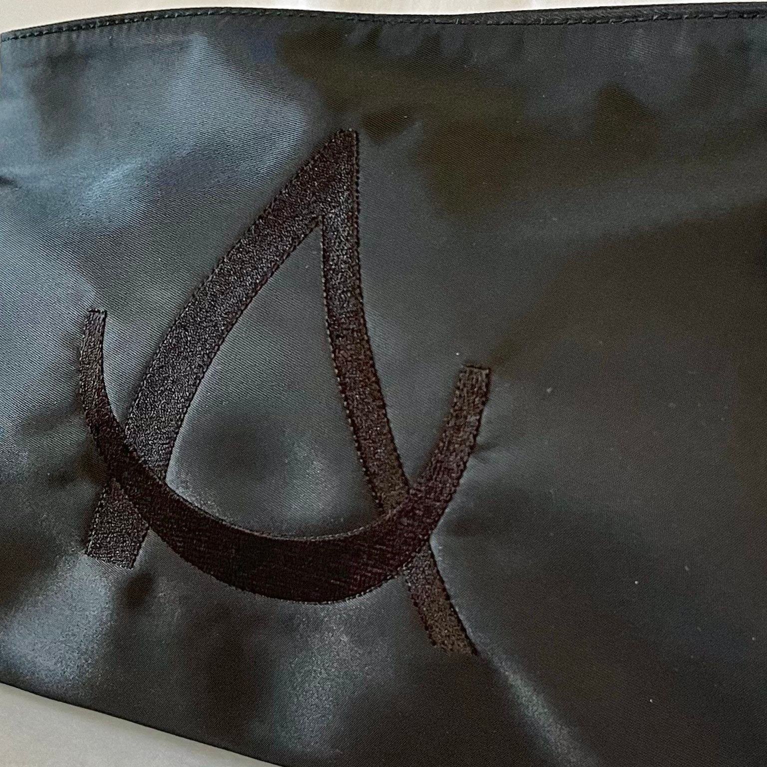 Other × Vintage Vintage Desmo Black Embroidered Logo Clutch Evening Bag Size ONE SIZE - 8 Thumbnail