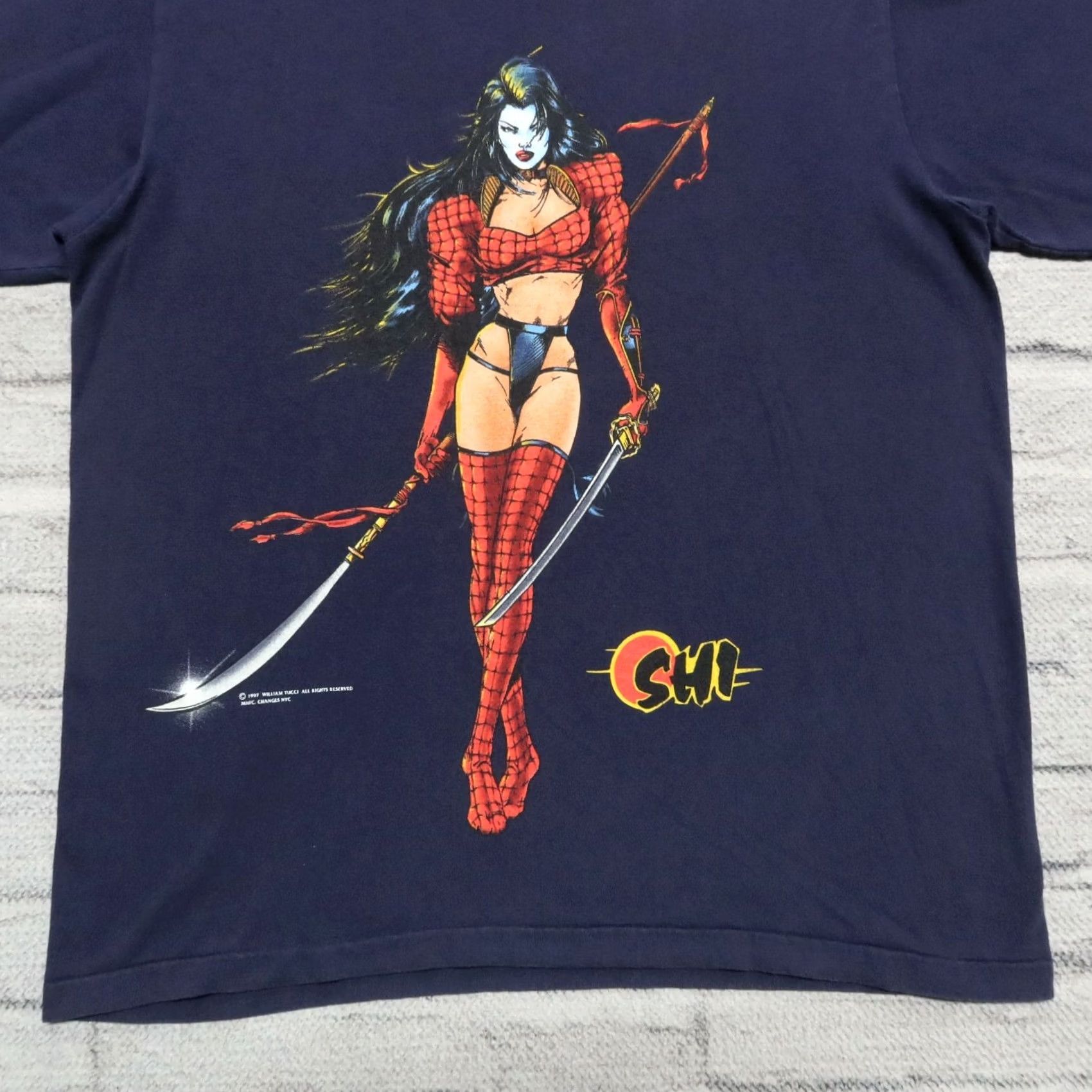 Changes Vintage Shi Lady Death Shirt Navy XL Mens X-Large 1997 Changes Shirt 90s Size US XL / EU 56 / 4 - 5 Thumbnail