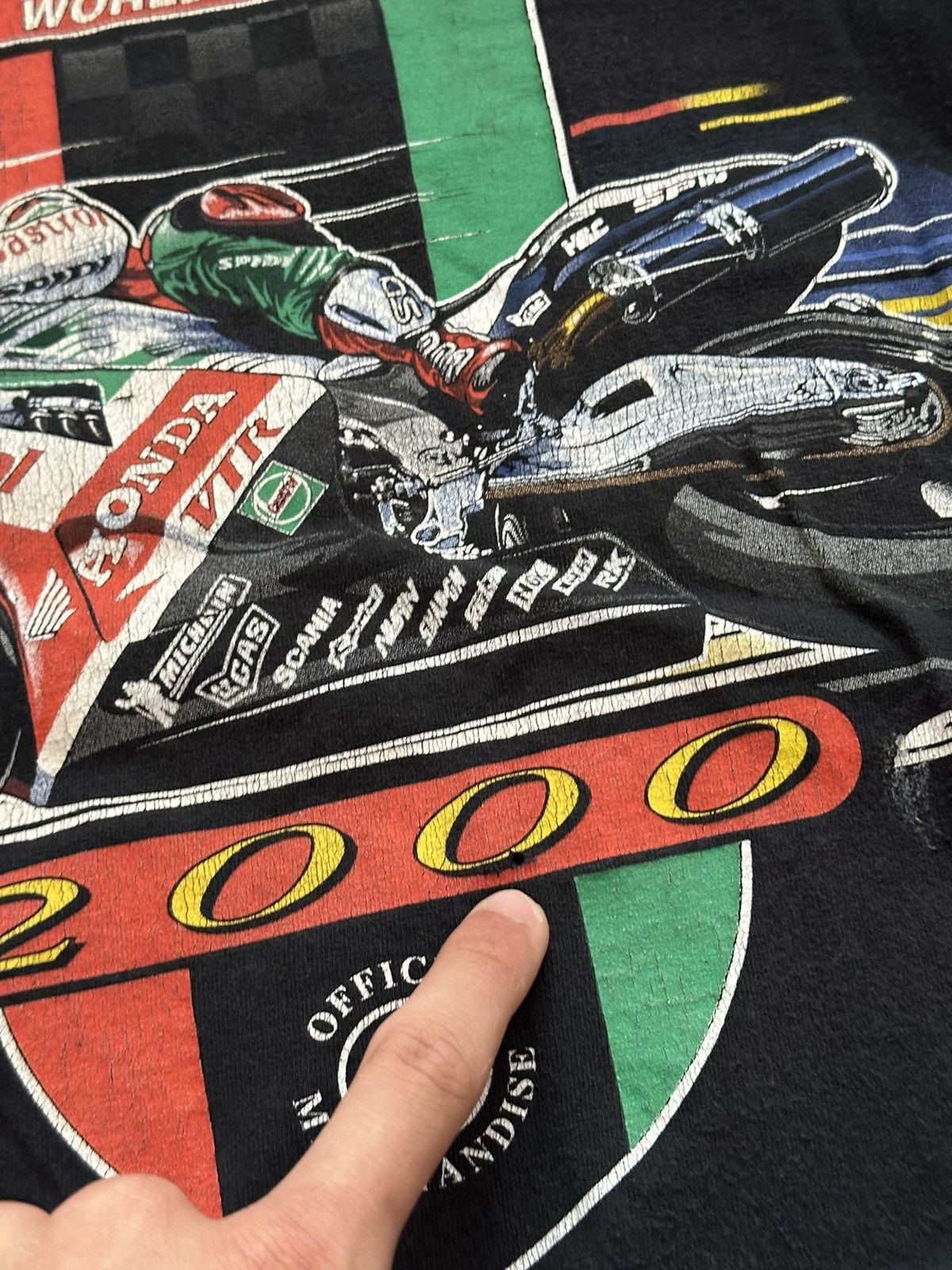 Honda 🔥VINTAGE HONDA CASTROL WORLD CHAMPIONSHIP TEAM 2000🔥 Size US L / EU 52-54 / 3 - 4 Thumbnail