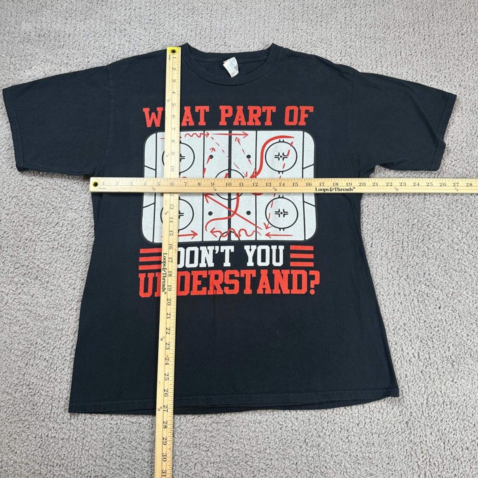 Other Hockey Funny T Shirt What Part Of Dont You Understand Black Size US L / EU 52-54 / 3 - 2 Thumbnail