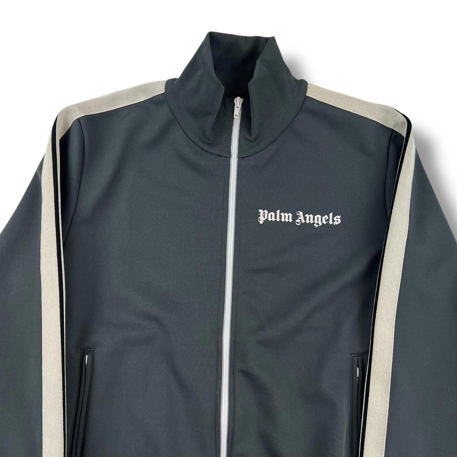 Palm Angels Palm Angels Grey & Ivory Track jacket Size US M / EU 48-50 / 2 - 1 Thumbnail