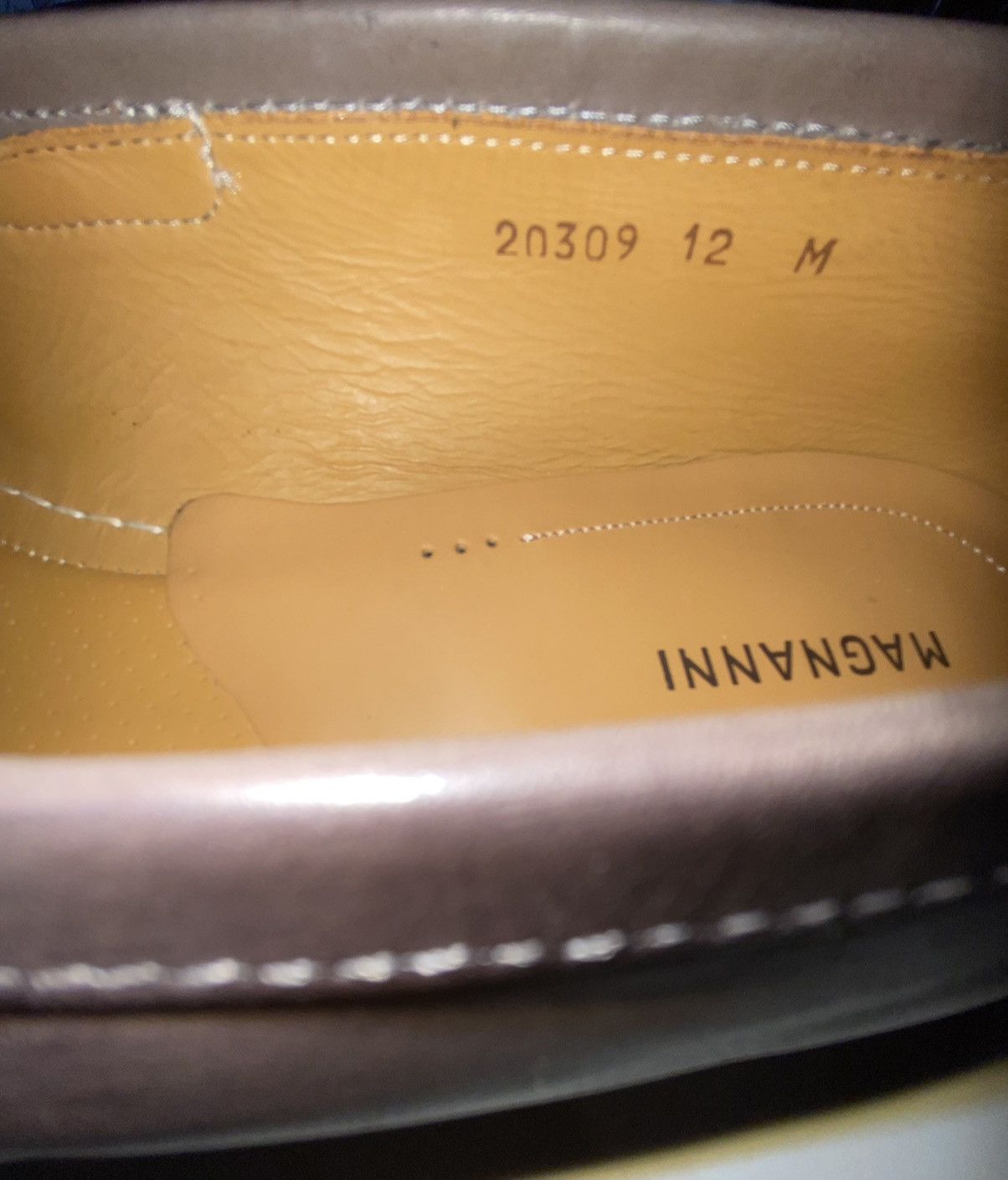 Magnanni 'Tonio' Bit Strap Loafer Gray Leather 12