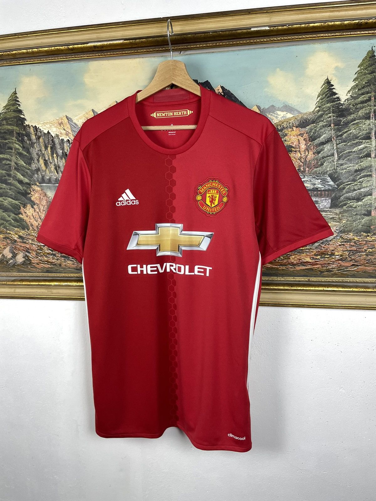 Adidas Adidas Manchester United Red Jersey T-shirt Tee Ibrahimovic Size US M / EU 48-50 / 2 - 3 Thumbnail