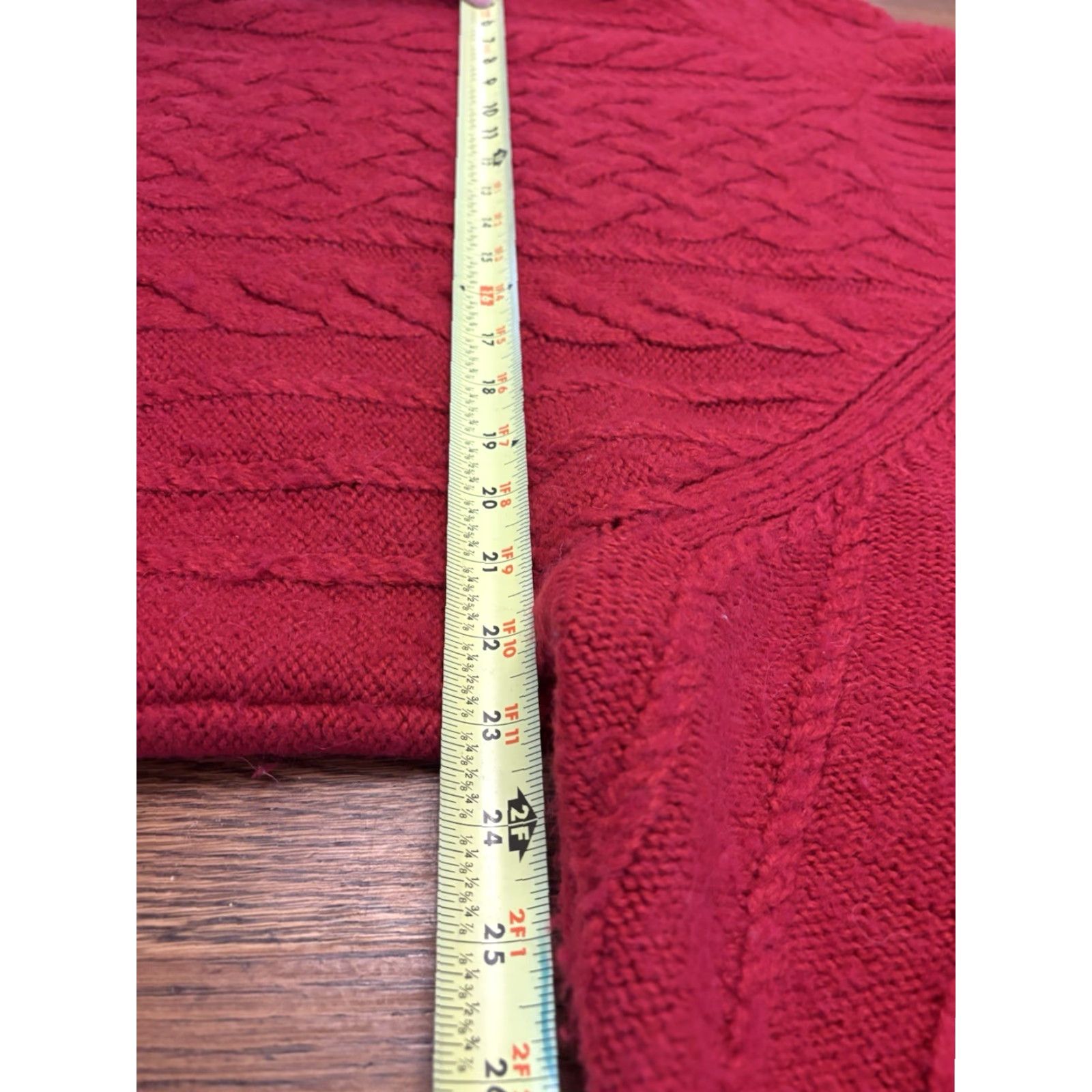 Gap GAP Women's Cable Knit Crewneck Sweater Red XL Pullover Casual Size XL / US 12-14 / IT 48-50 - 5 Thumbnail
