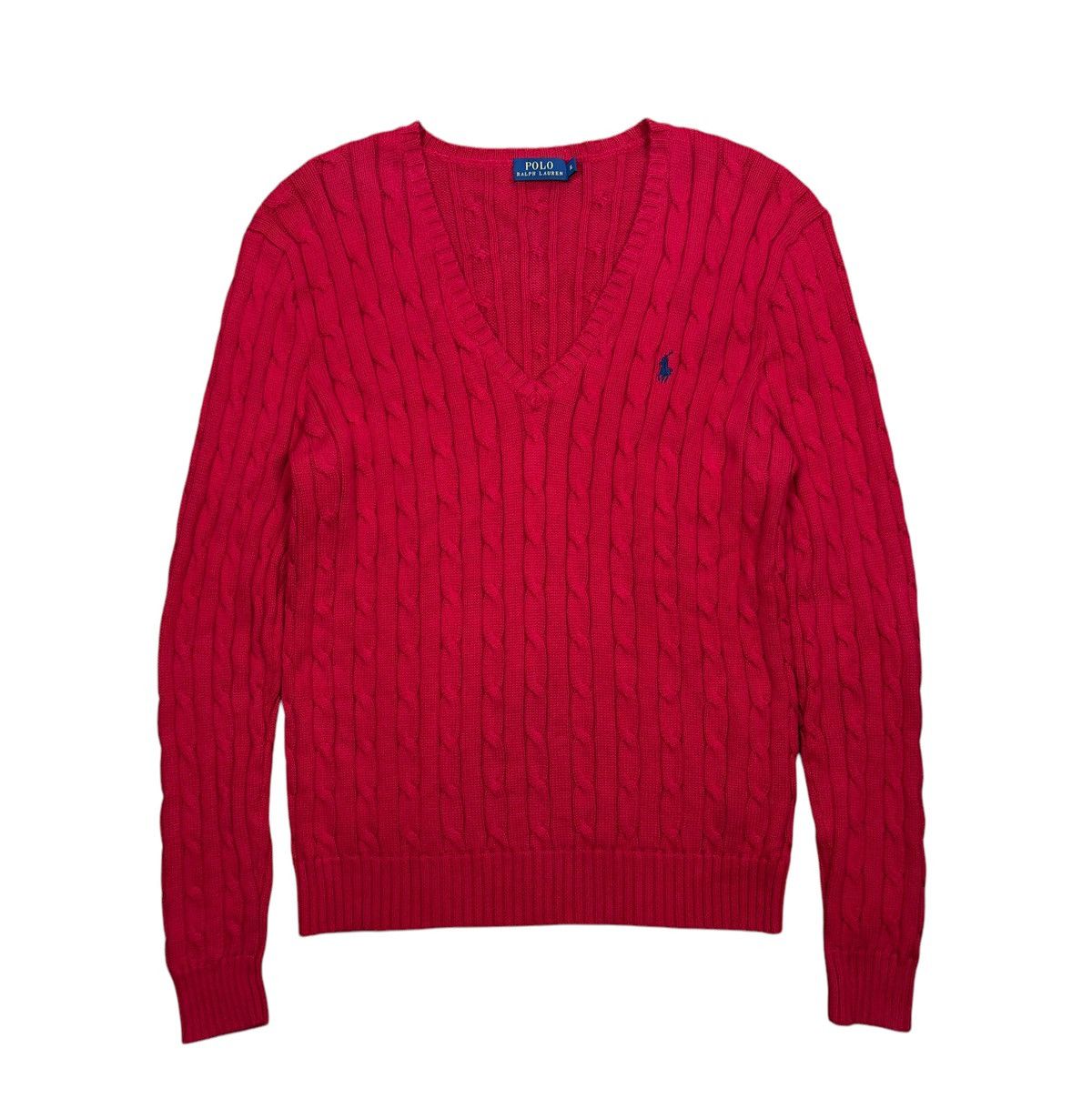 Polo Ralph Lauren Polo Ralph Lauren Red Cable Knit Sweater Cotton size XL Size M / US 6-8 / IT 42-44 - 9 Thumbnail