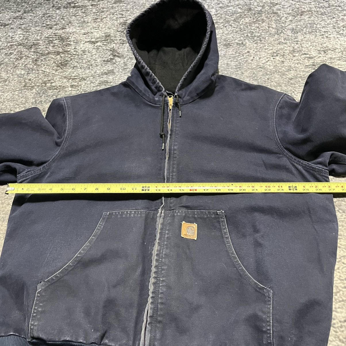 Carhartt VINTAGE CARHARTT NAVY BLUE FADED JACKET HOODED WORKWEAR XL Size US XL / EU 56 / 4 - 10 Thumbnail