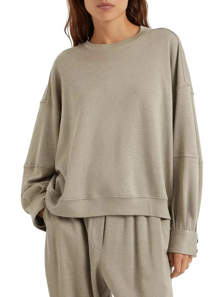 Brunello Cucinelli o1w1db10825 Sweatshirt in Open Green Size L / US 10 / IT 46 - 2 Thumbnail