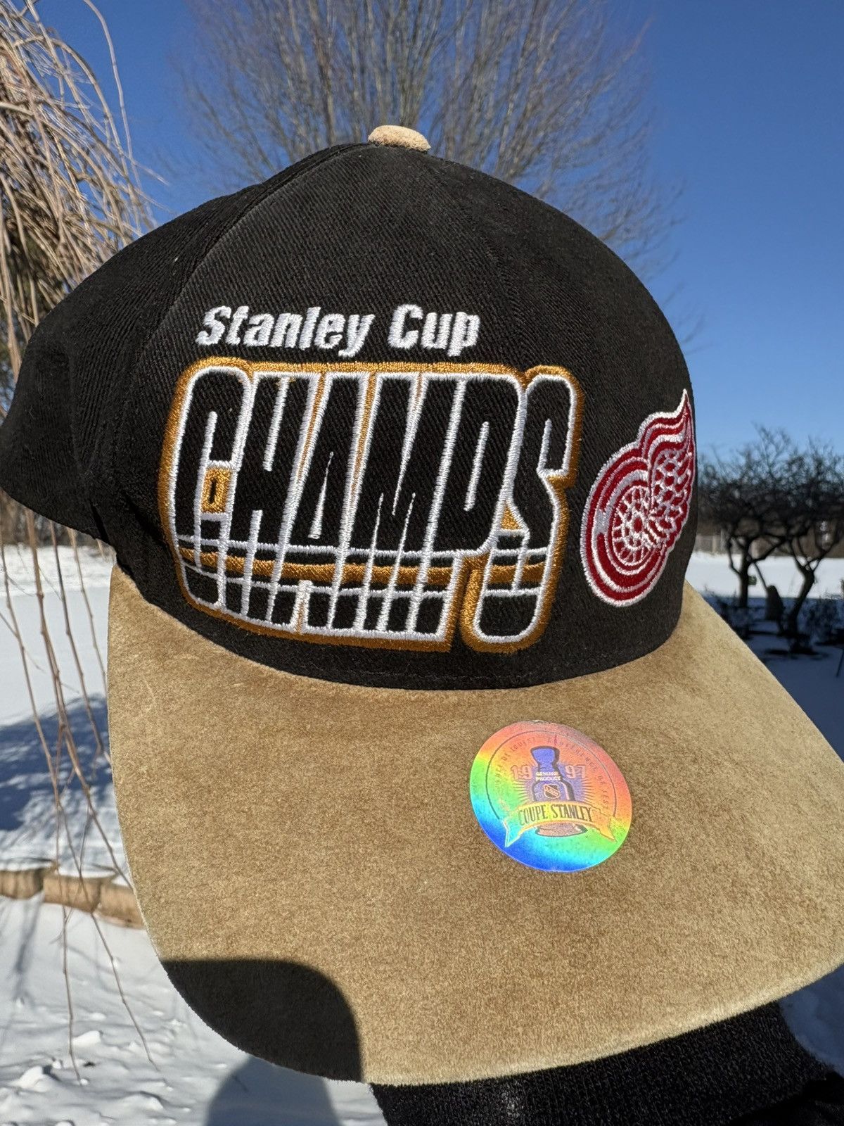 Starter Starter Detroit Red Wings Vintage 90s NHL 1997 Stanley Cup Size ONE SIZE - 2 Thumbnail