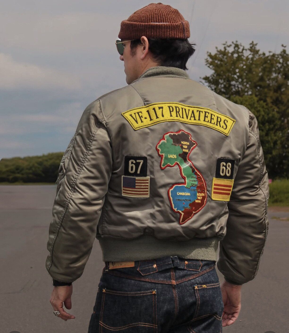 Avirex Vintage 80s Avirex MA-1 VF-117 Military Patches Bomber Size US L / EU 52-54 / 3 - 3 Thumbnail
