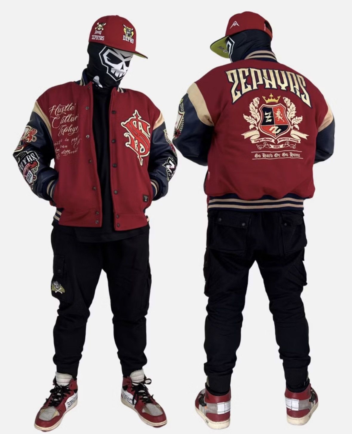 Other Varsity jacket red skull streetwear Size US L / EU 52-54 / 3 - 3 Thumbnail