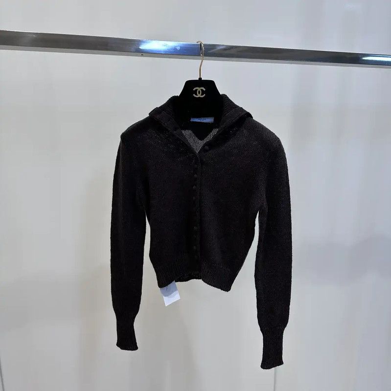Prada Prada Dark Brown Women's Cardigan Size S / US 4 / IT 40 - 1 Thumbnail