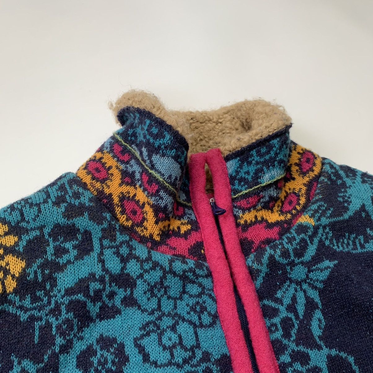 Other Ivko Vintage Wool/Alpaca Floral Full Zip Knit Cardigan Size L / US 10 / IT 46 - 12 Thumbnail