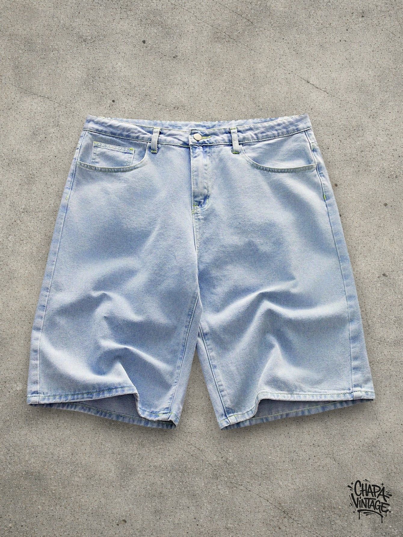 Vintage Baby blue shorts Size US 32 / EU 48 - 1 Thumbnail
