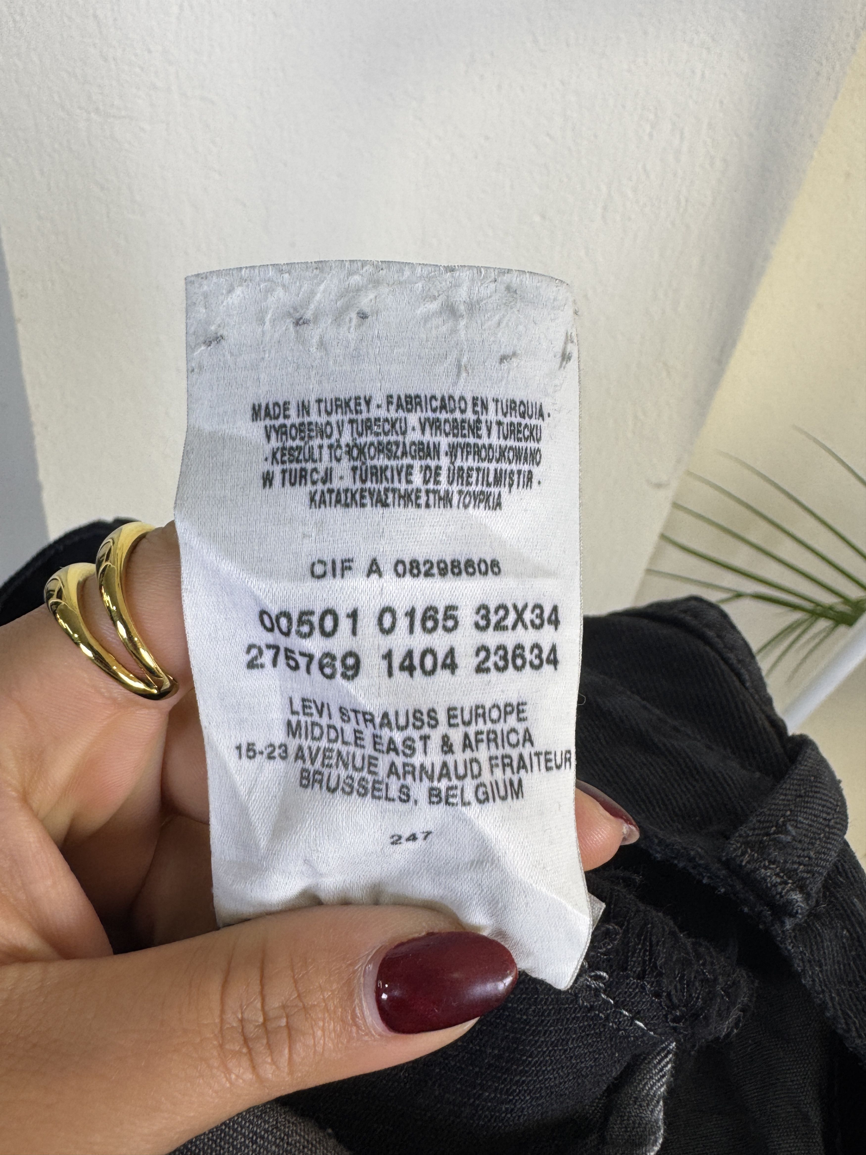 Levi's Levis 501 Jeans 32x34 (black) Made in Turkey in 2004 Size US 32 / EU 48 - 4 Thumbnail