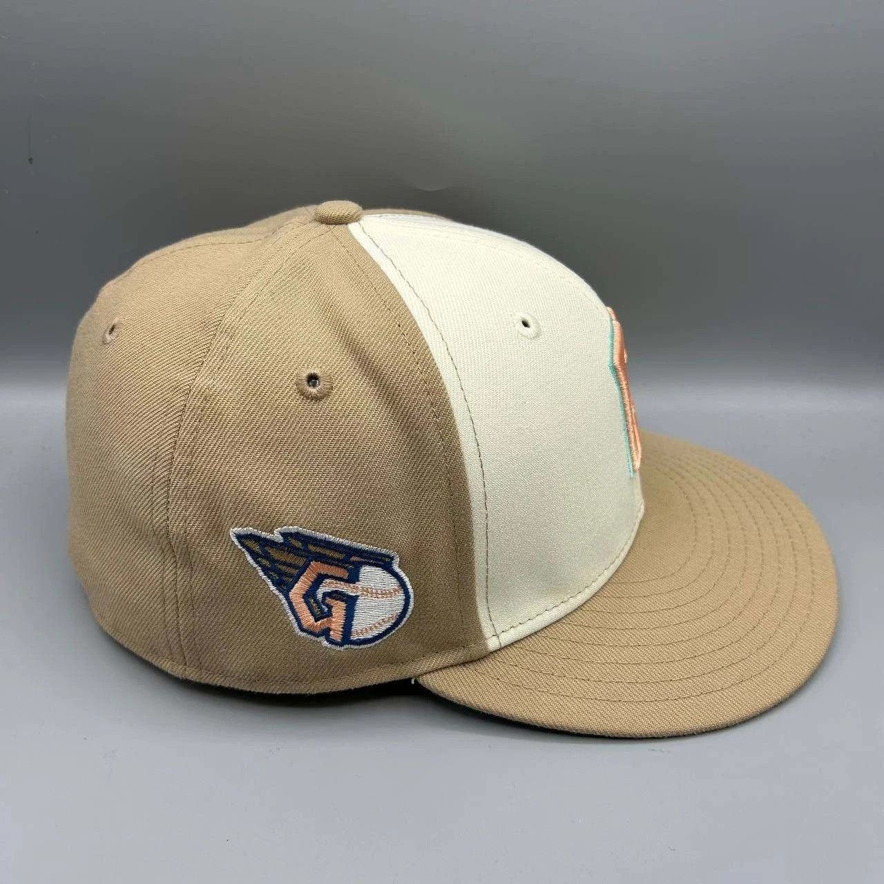 New Era Cleveland Indians Guardians Hat Men 7 1/2 Brown MLB Fitted Size ONE SIZE - 5 Thumbnail