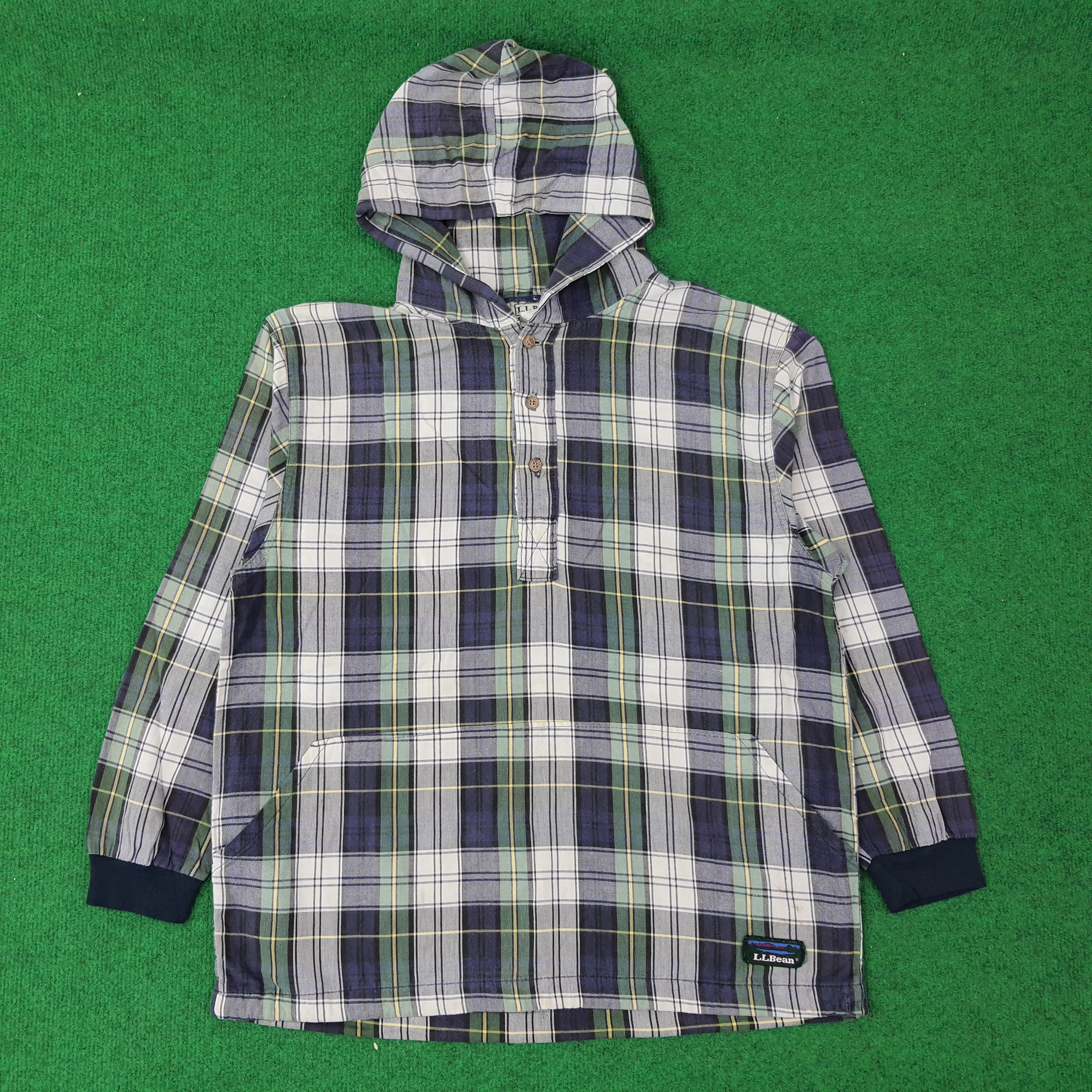 L.L. Bean Vintage L.L. Bean Long Sleeve Hoodie Tshirt C259N12 Size US L / EU 52-54 / 3 - 1 Thumbnail