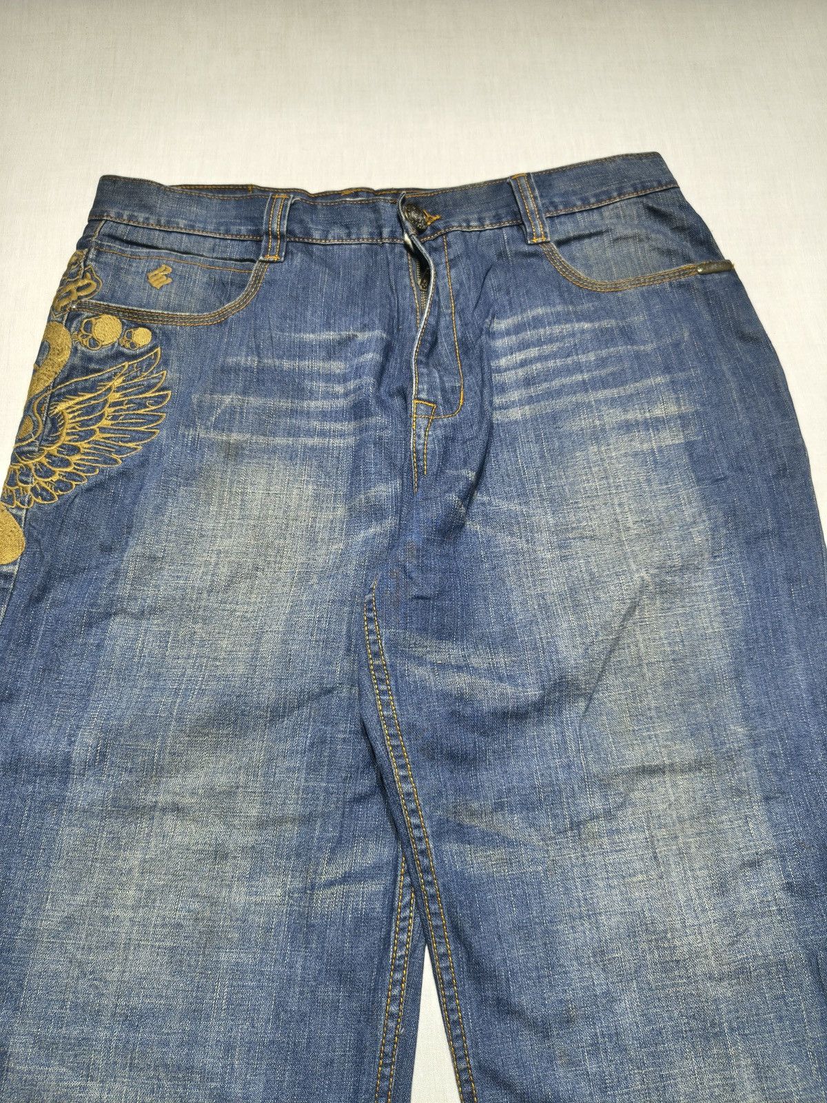 Southpole CRAZY EMROIDERED ROCAWEAR JEANS 🥵🥵(024) Size US 38 / EU 54 - 6 Thumbnail