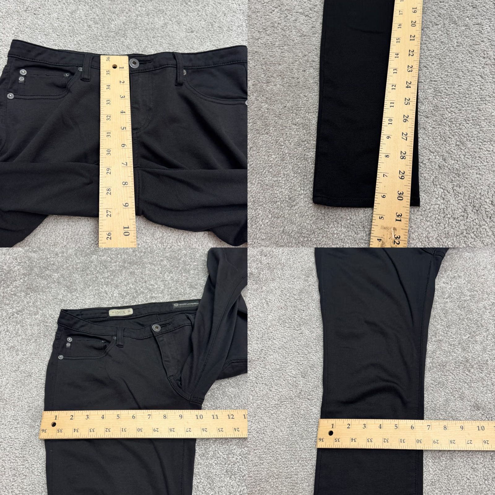 Vintage AG Adriano Goldschmied Legging Super Skinny Fit Pants Women 26 Black Stretch Jegging Slim Casual Modern Womens 2010s Size 26" / US 2 / IT 38 - 9 Thumbnail