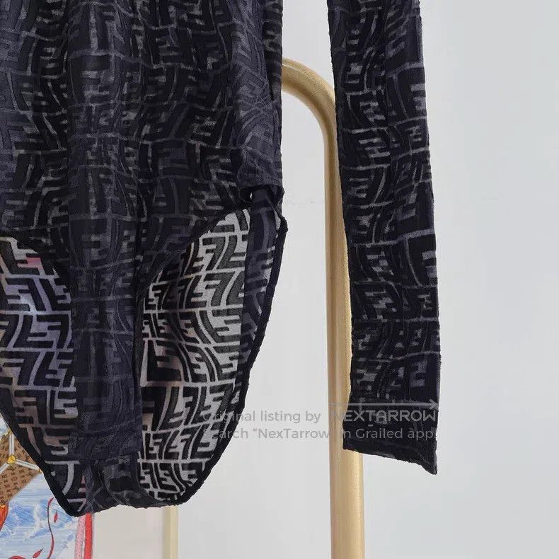 Fendi Fendi Black Monogrammed Jumpsuit Size L / US 10 / IT 46 - 5 Thumbnail