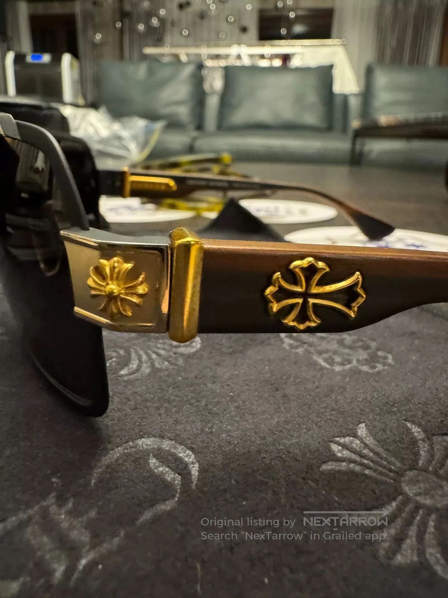 Chrome Hearts Chrome Hearts Hummer 24k Gold Sunglasses. Size ONE SIZE - 4 Thumbnail