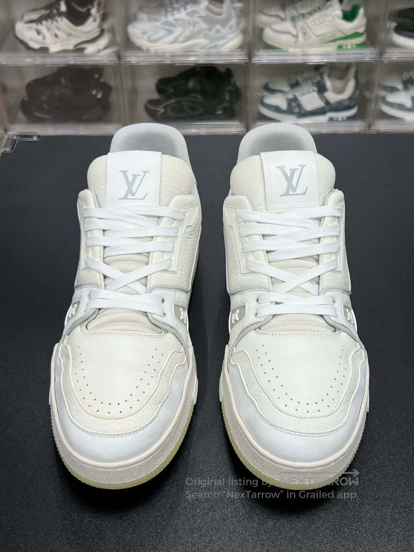 Louis Vuitton lv trainer white cement sneakers uk size 8. Size US 9 / EU 42 - 2 Thumbnail