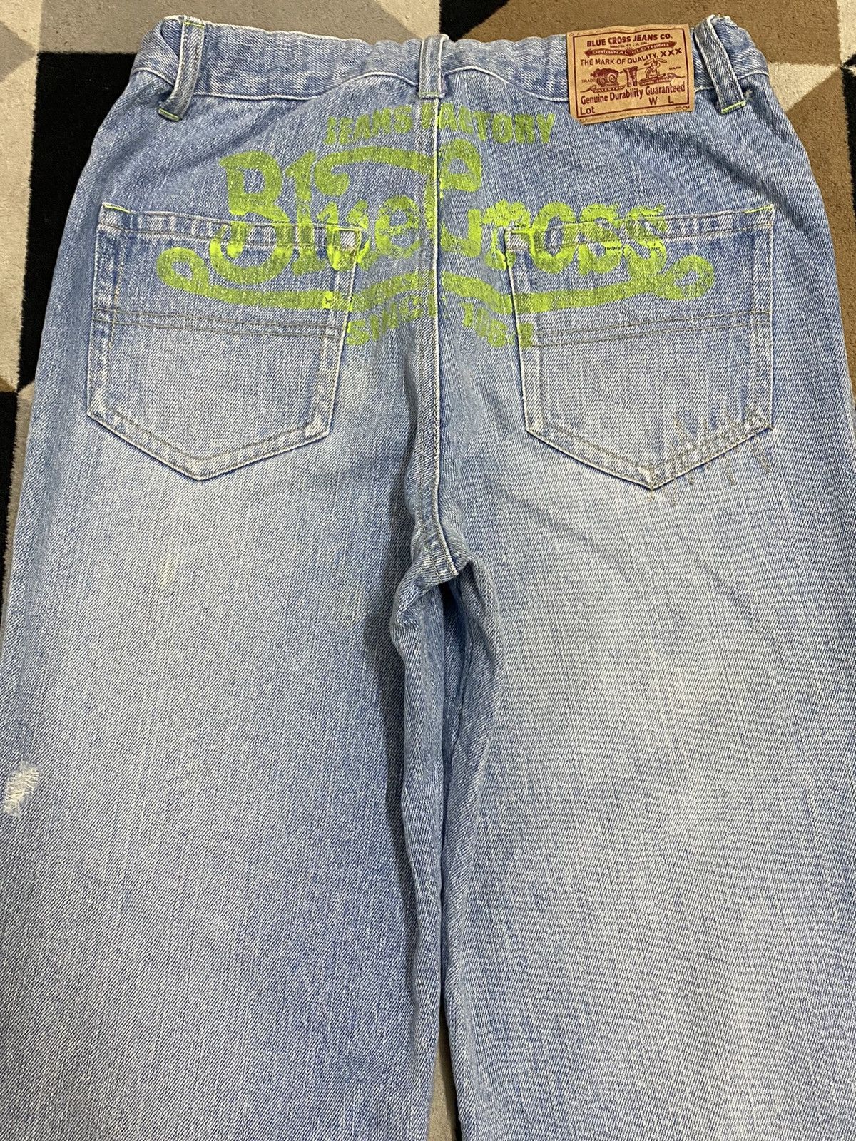 Japanese Brand Vintage Japanese Brands Faded Embroidered Distressed Jeans Size US 30 / EU 46 - 4 Thumbnail