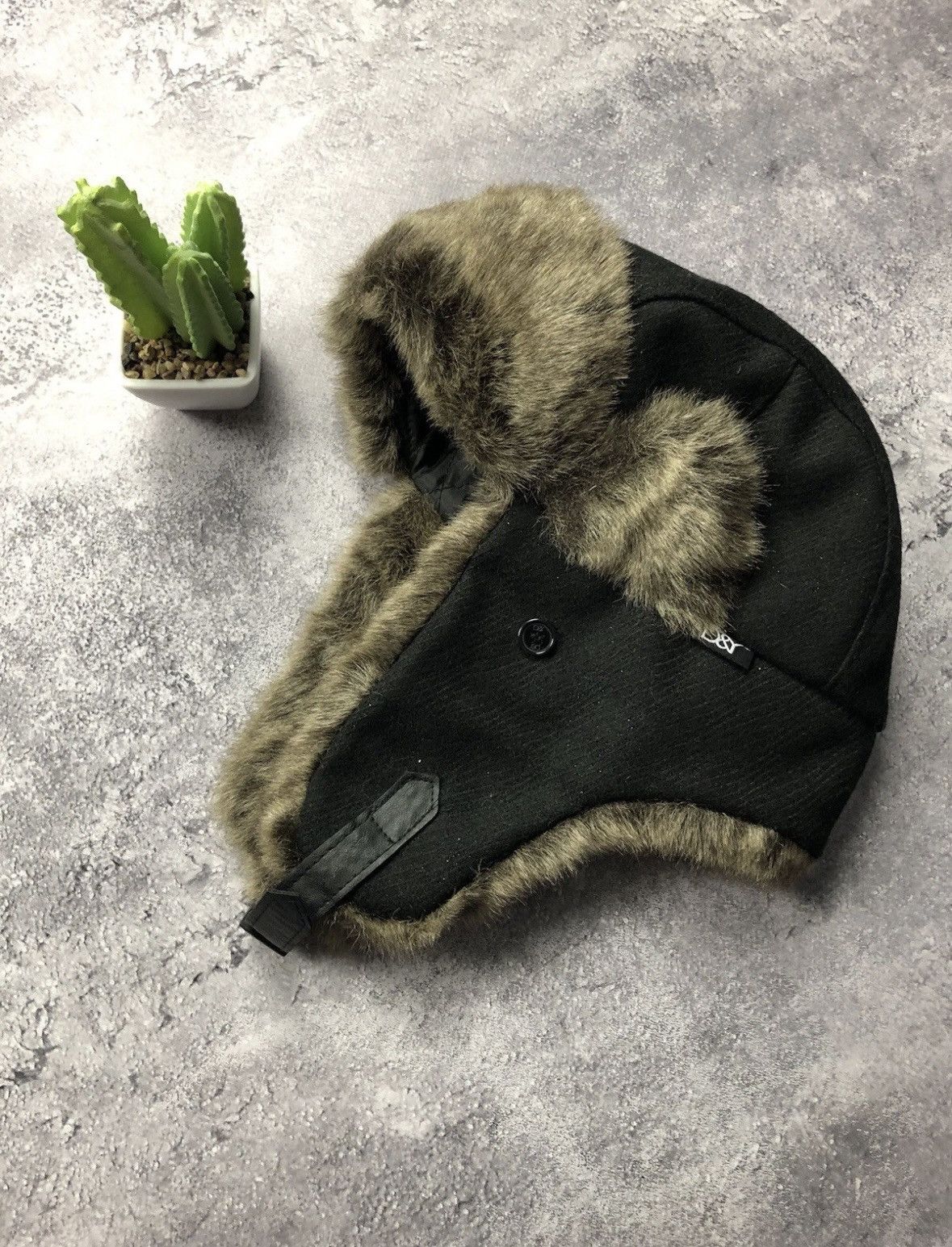 Japanese Brand USHANKA Hat Vintage Hype Mohair Streetwear Japans Style Y2k Size ONE SIZE - 2 Thumbnail