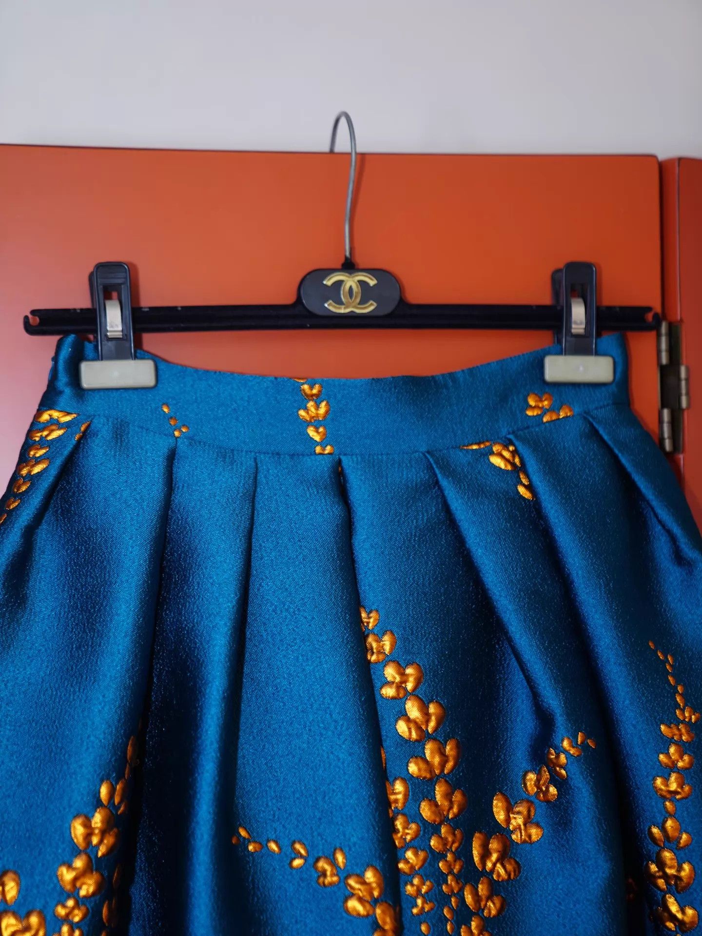 Dries Van Noten DVN Runway Silk-Mix Embroidered Wheat Flared Skirt Size 24" / US 00 / IT 34 - 7 Thumbnail