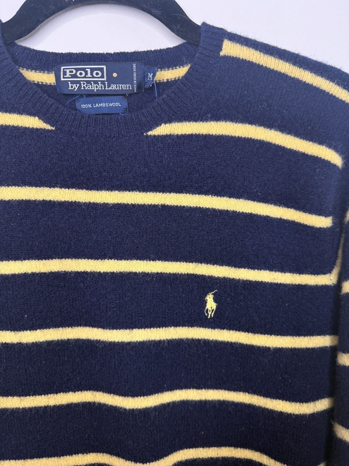 Polo Ralph Lauren Polo Ralph Lauren Navy and Yellow Striped Sweater Size M / US 6-8 / IT 42-44 - 3 Thumbnail