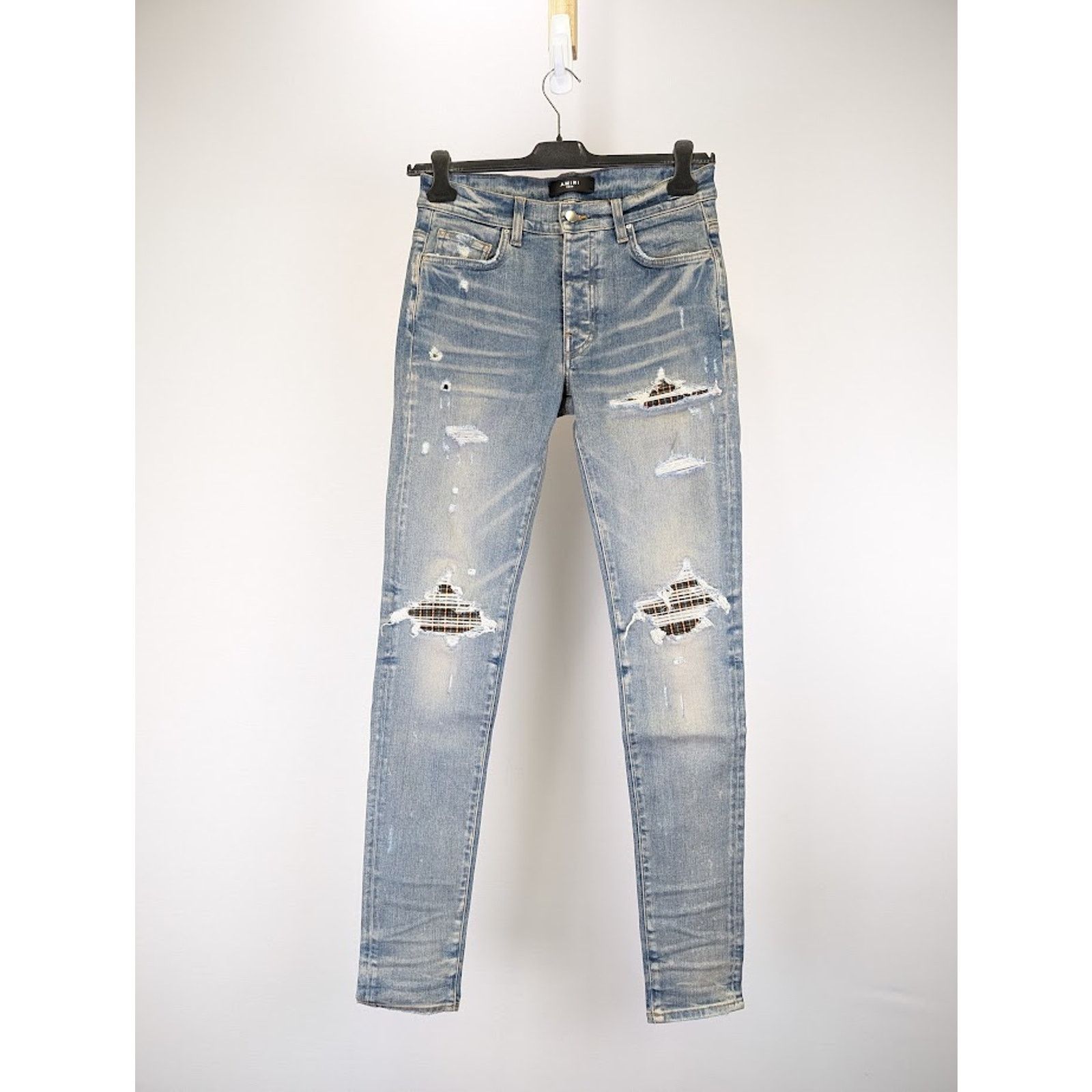 Amiri o1rshd1 MX1 Neon Plaid in Clay Indigo Size US 31 - 1 Thumbnail