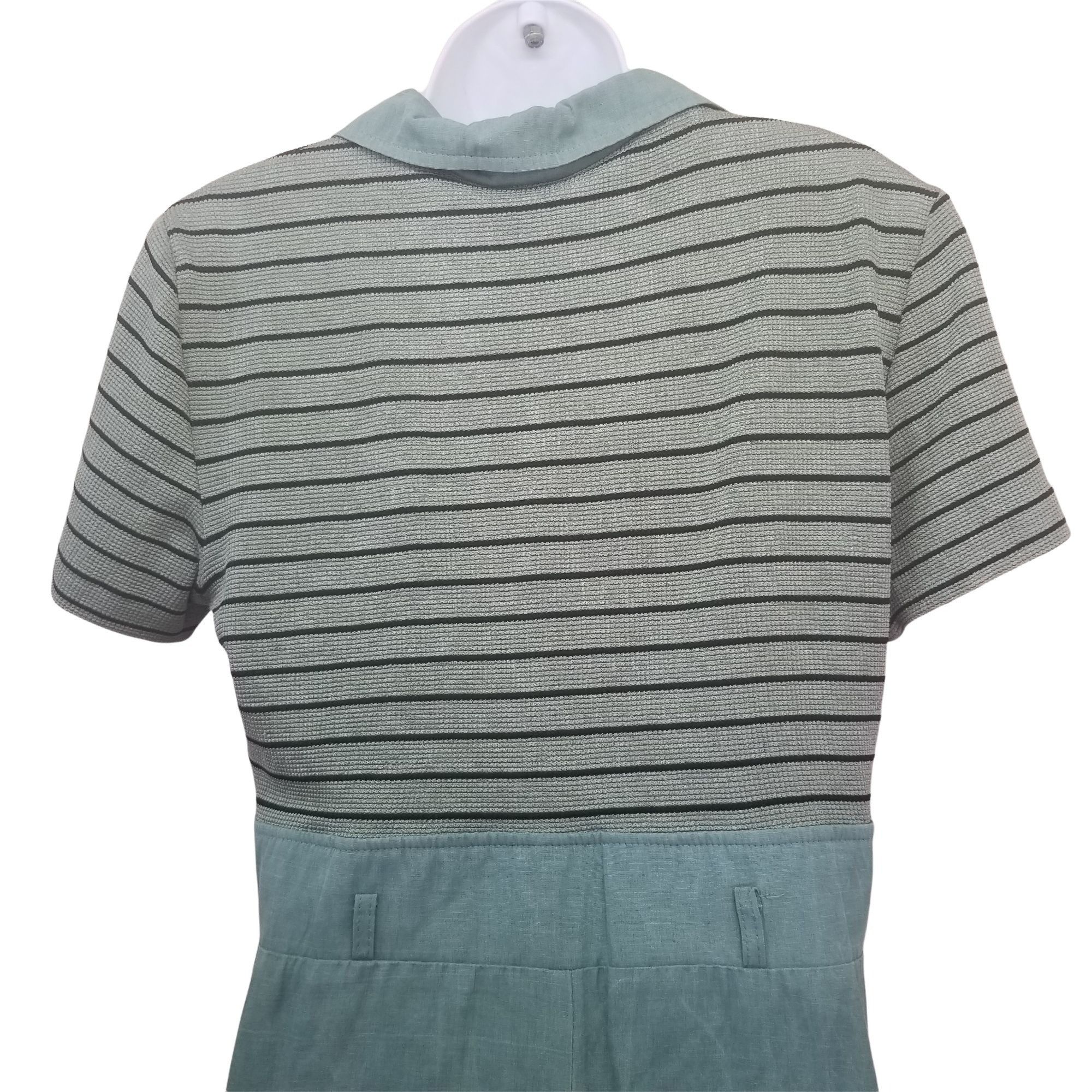 Other JSJ Petites 12 Vintage 90s Dress Green Stripe Knit Button Do Size XL / US 12-14 / IT 48-50 - 5 Thumbnail