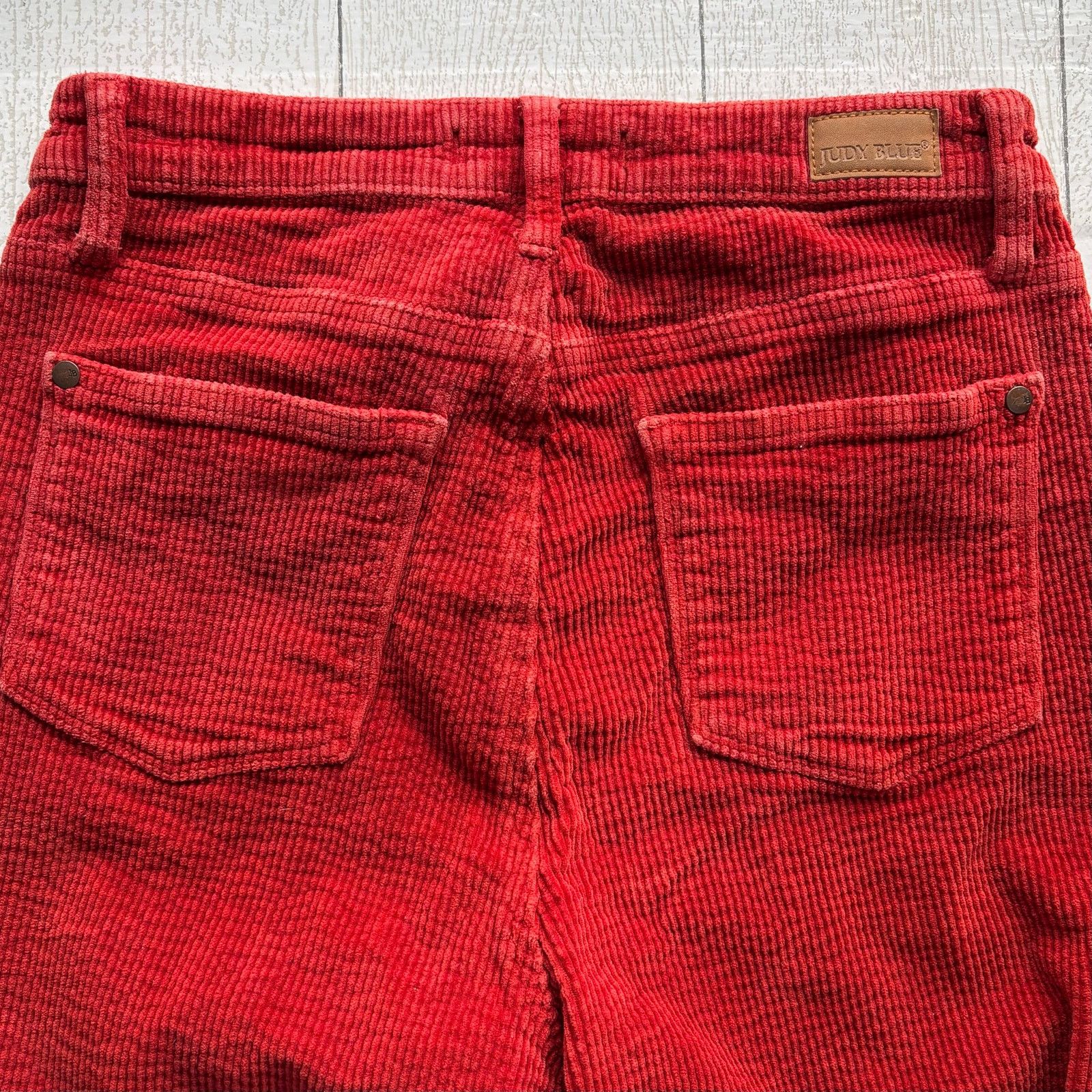 Judy Blue Judy Blue Rust Corduroy Straight Leg Ankle Pants Size 9/29 Size 23" - 8 Thumbnail