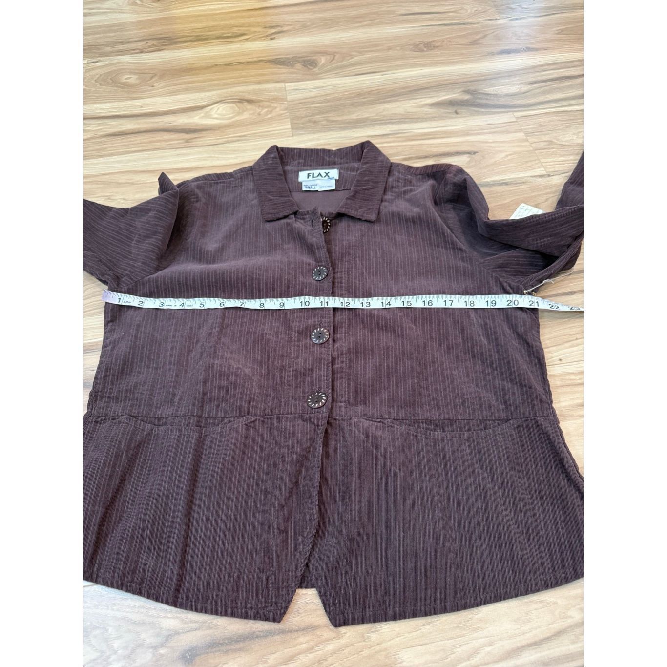 FLAX Flax Corduroy Button Up Blazer Jacket Womens Brown sz Small S Size S / US 4 / IT 40 - 5 Thumbnail