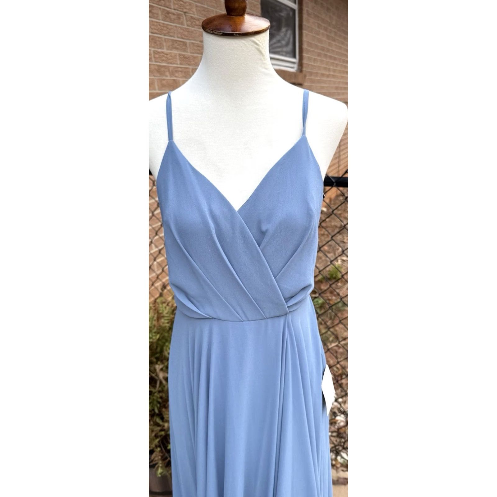 Vintage Lulus Slate Blue Bridesmaid/Prom/Party Maxi Dress M Regular XS?? Size ONE SIZE - 4 Thumbnail