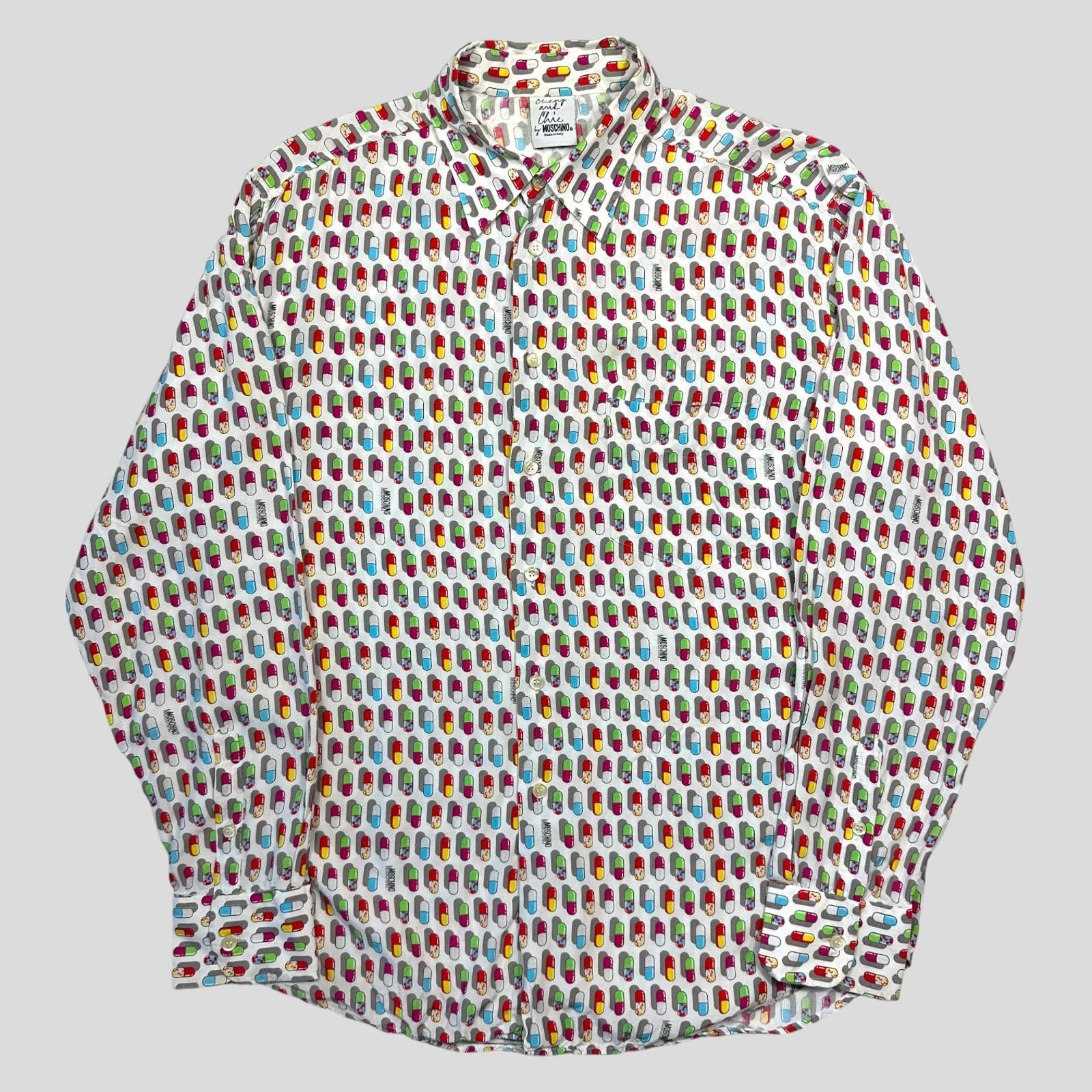 Moschino Moschino 1997 Cheap and Chic Pills Longsleeve Shirt - L Size US L / EU 52-54 / 3 - 1 Thumbnail