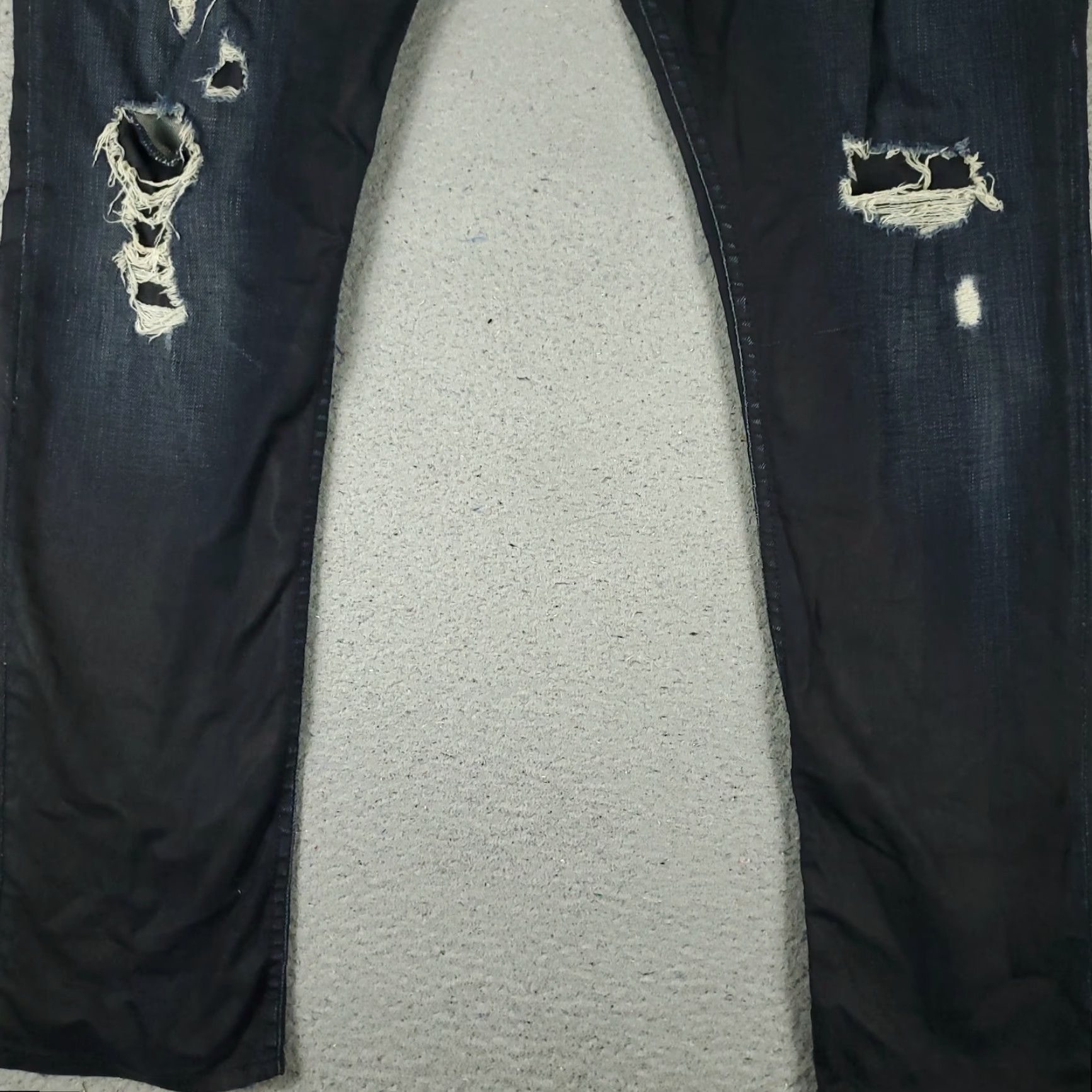 Guess GUESS Jeans Men's 38x32 Blue Distressed Tapered Slim Denim Pants Regular Fit Size US 38 / EU 54 - 3 Thumbnail