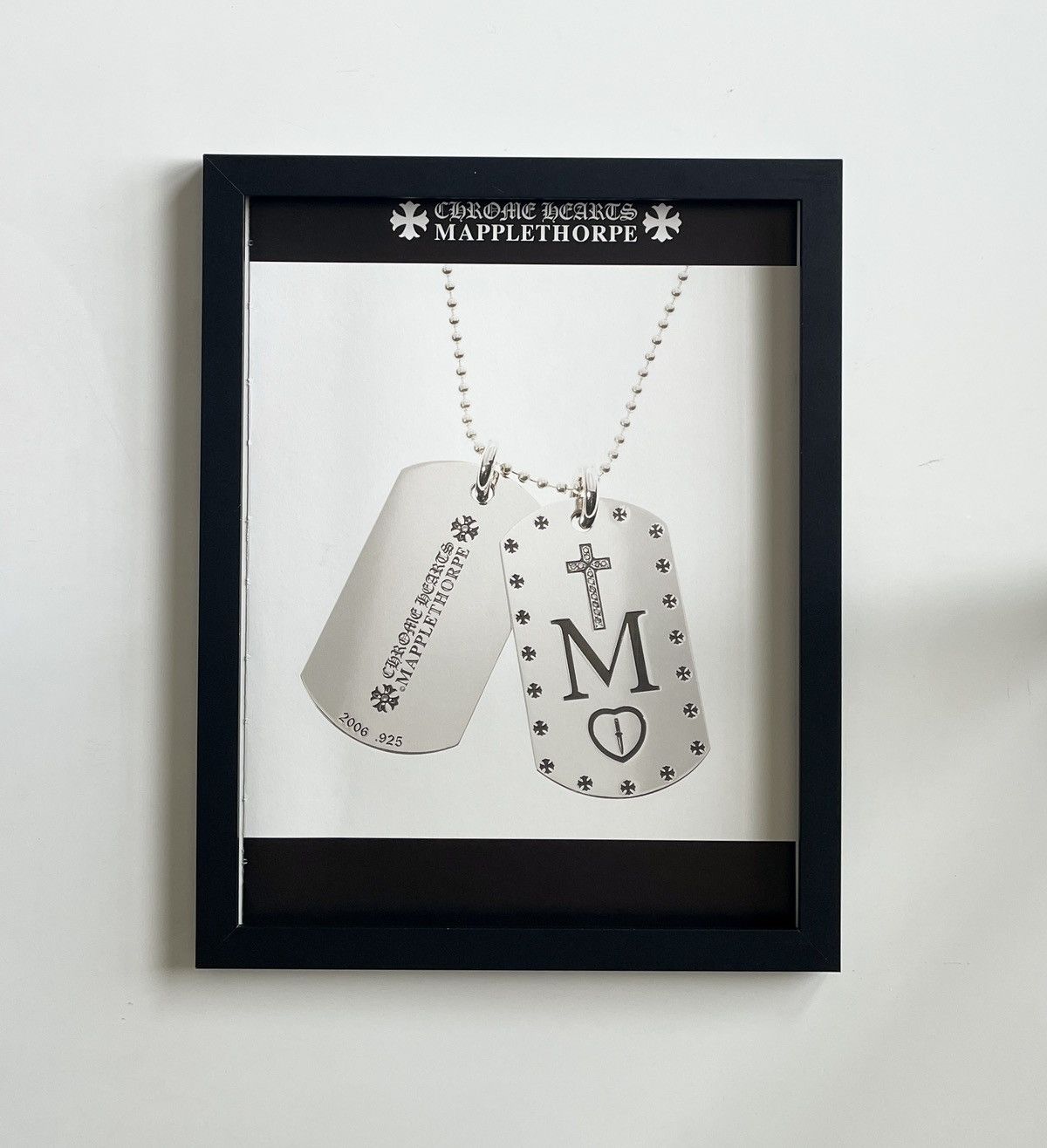 Chrome Hearts × Vintage Chrome Hearts MAPPLETHORPE dog tags photo Poster framed 9x11 Size ONE SIZE - 1 Thumbnail