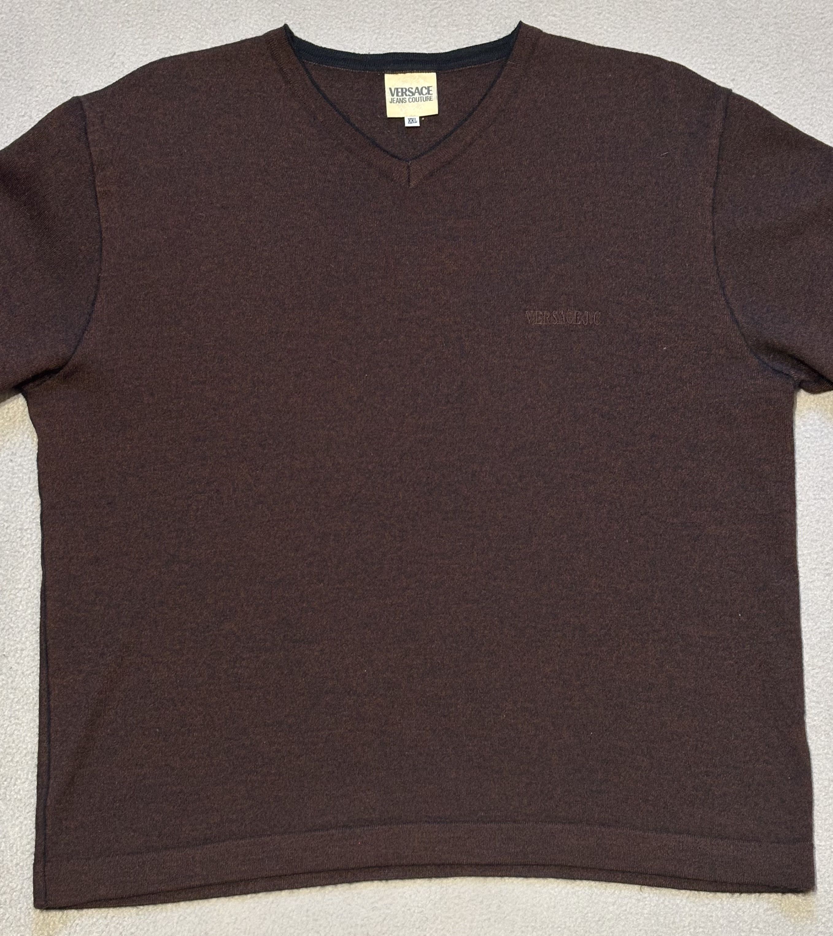 Versace Jeans Couture Versace Jeans Couture V-neck Sweater Size XXL Fit L Size US L / EU 52-54 / 3 - 7 Thumbnail
