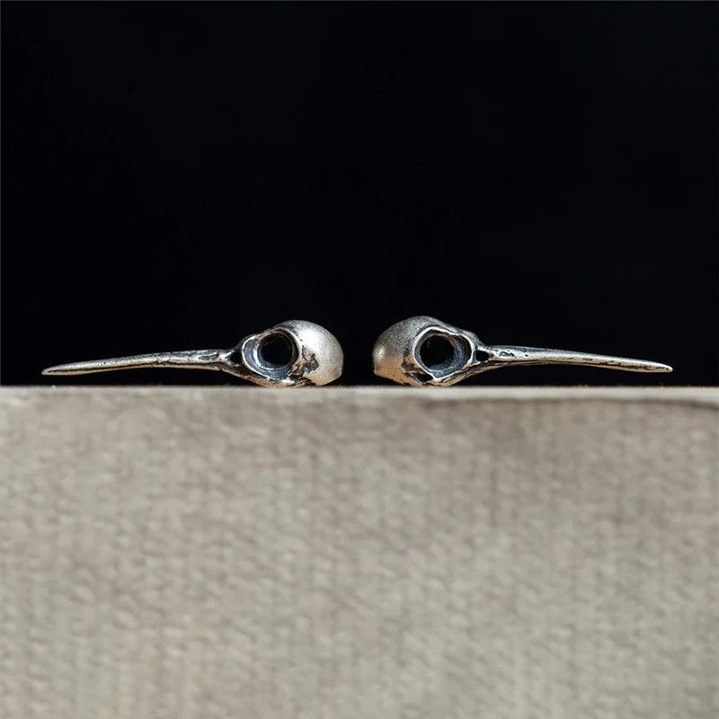 Jewelry Hummingbird Bones Stud Earrings 925 Sterling Ear Studs Charm Size ONE SIZE - 4 Thumbnail