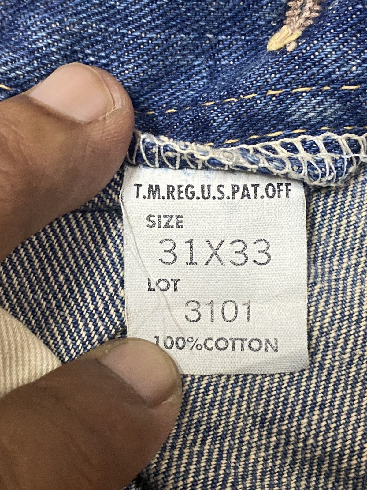 Lee Vintage Lee Cowboy Selvedge Blue Wash Short Jeans Size US 30 / EU 46 - 10 Thumbnail