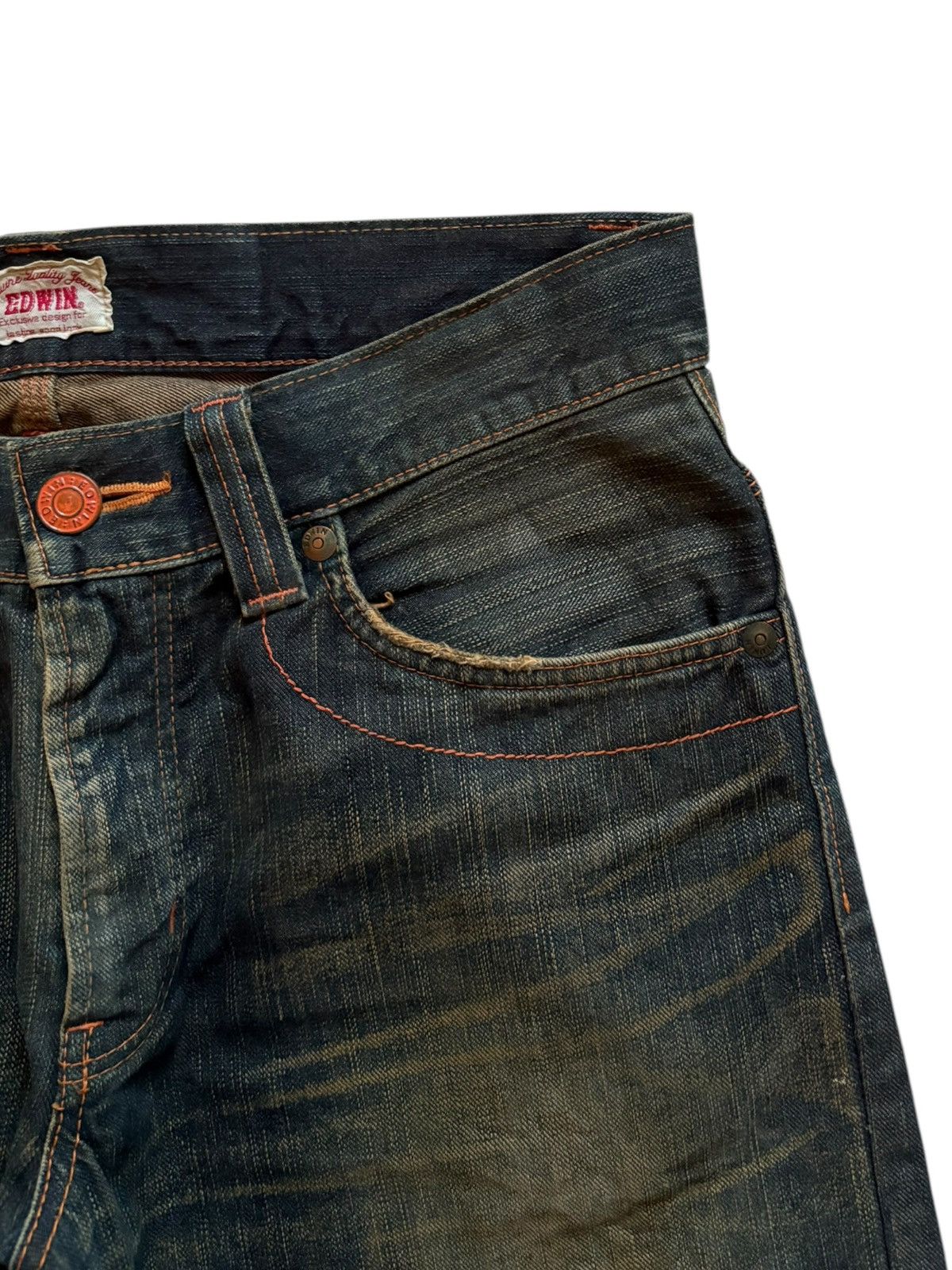 Edwin SALES🔥Exclusive Vintage Edwin Rusty Mud Wash Jean Shorts Size US 34 / EU 50 - 6 Thumbnail