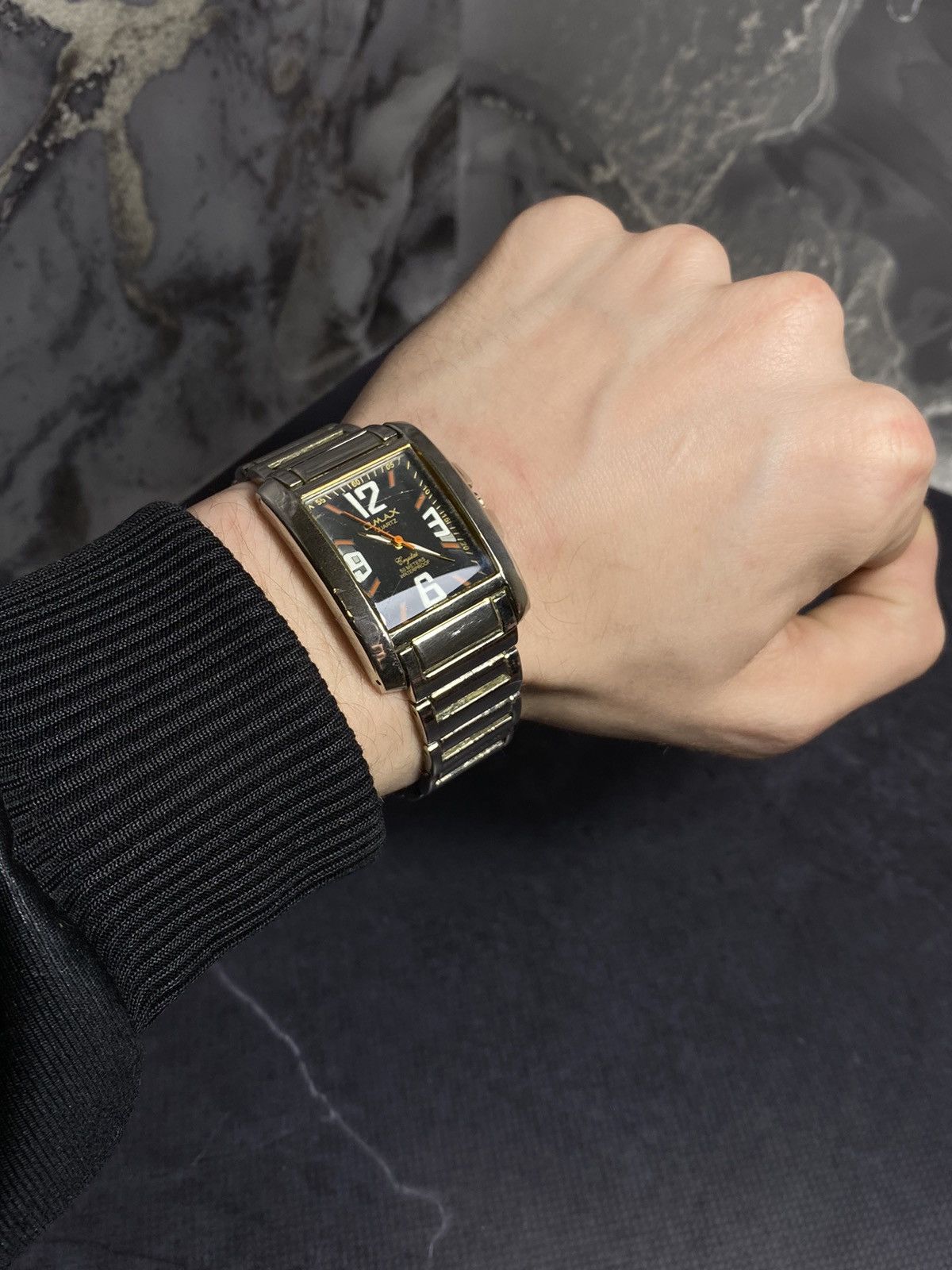 Vintage Omax Rectangular Luminous Watch | Japanese Movement Size ONE SIZE - 2 Thumbnail