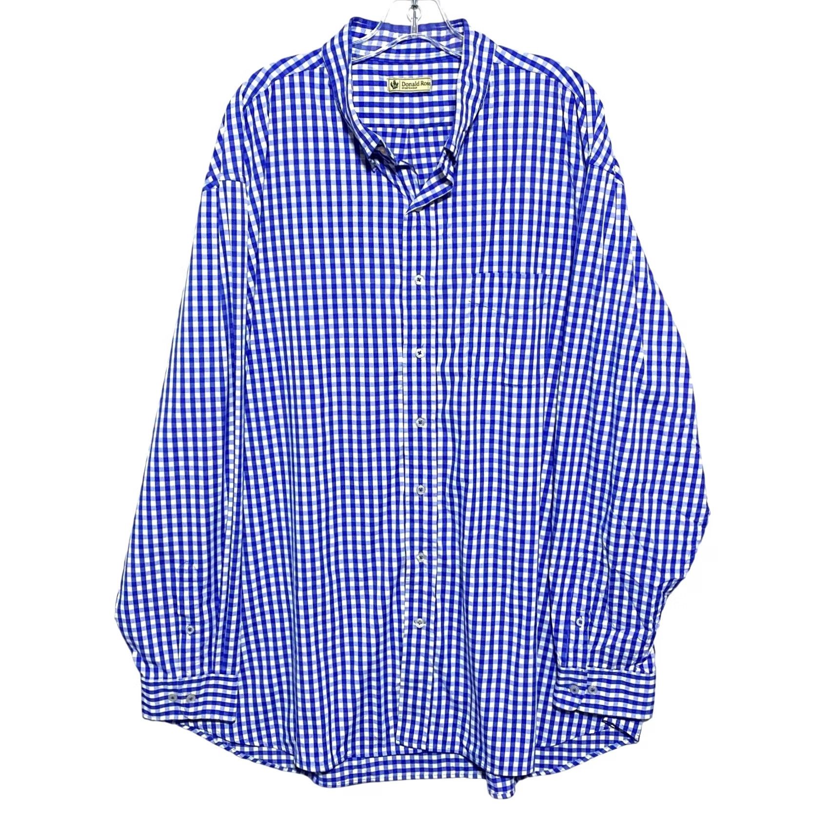 Vintage Donald Ross Button Shirt Mens XXL Blue White Gingham Golf Office Work Shirt Size US XXL / EU 58 / 5 - 2 Thumbnail