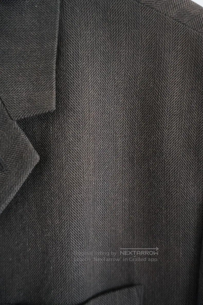 Yohji Yamamoto YOHJI YAMAMOTO Fishbone Pattern Brown Grey Suit Size US L / EU 52-54 / 3 - 4 Thumbnail