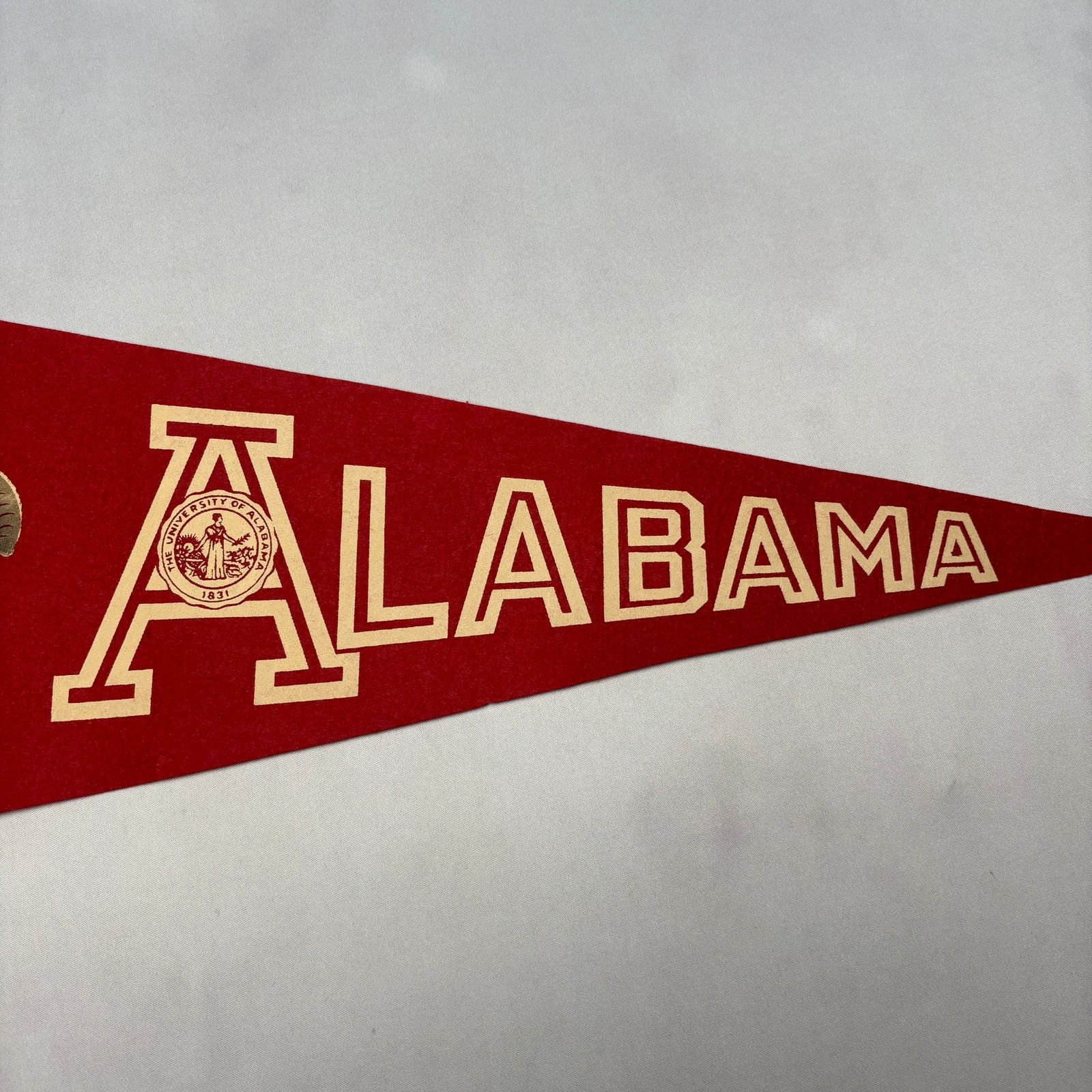 Vintage VTG Alabama Crimson Tide Felt Pennant Elephant Mascot 1950s Size ONE SIZE - 3 Thumbnail